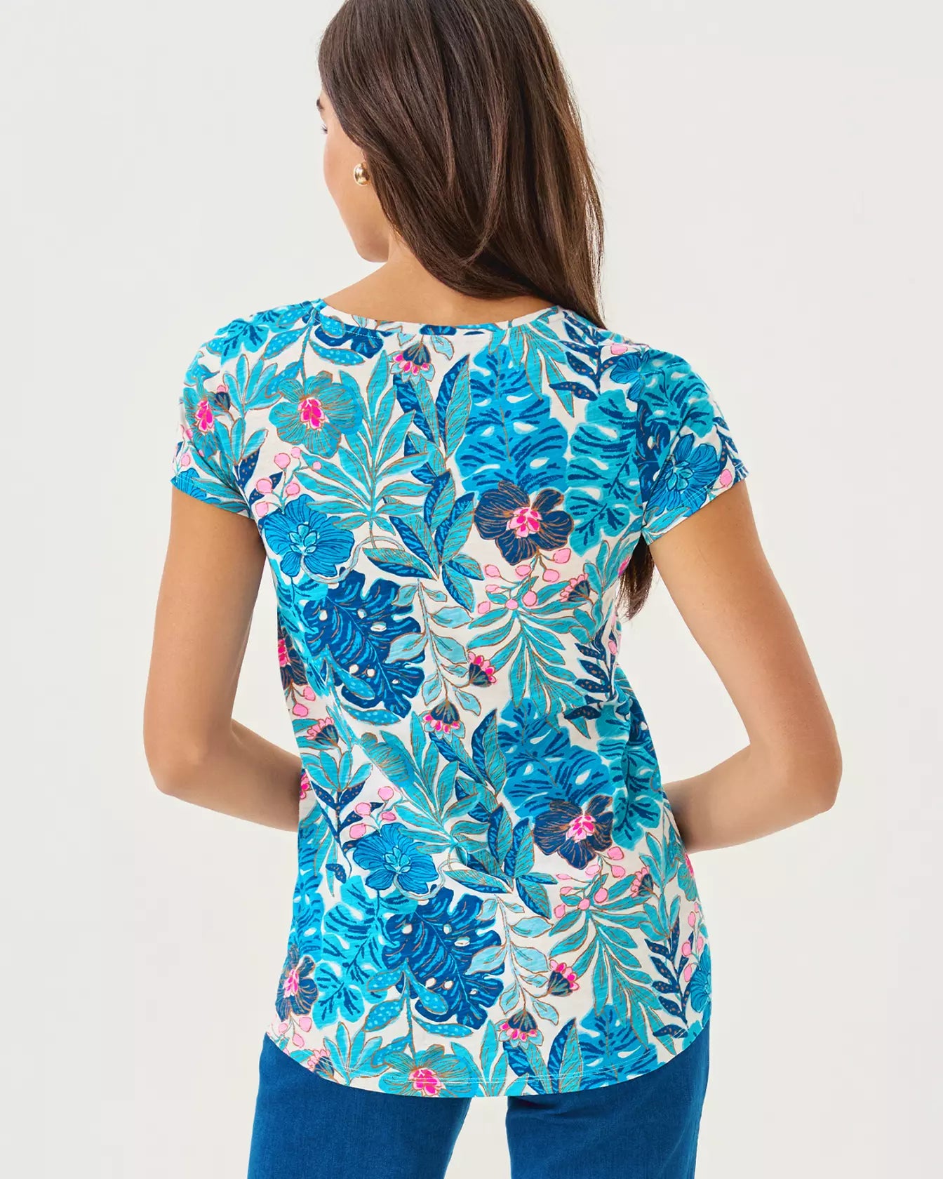 Lilly Pulitzer | Etta Scoop Neck Top - Breezy Aqua