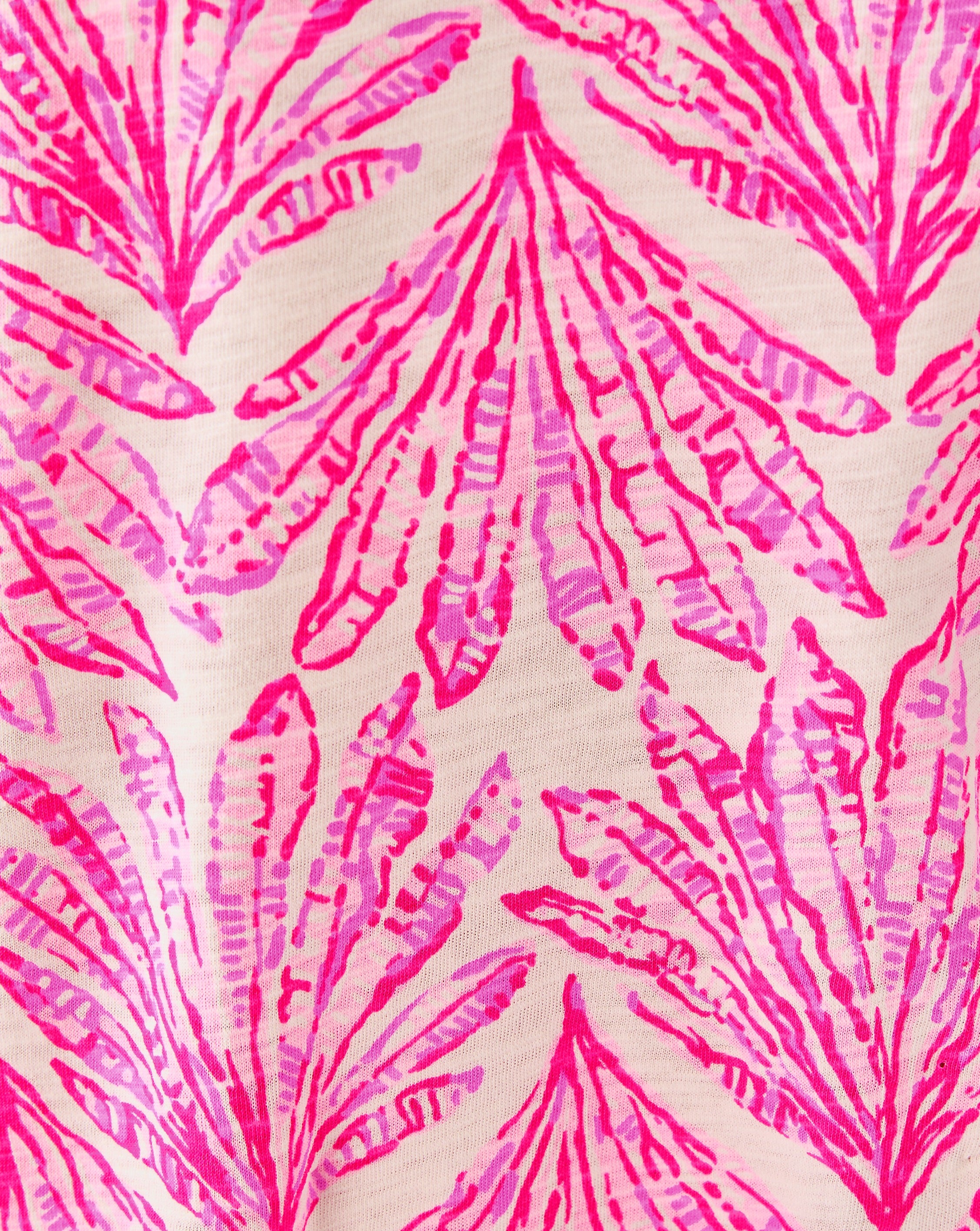 Lilly Pulitzer | Etta Scoop Neck Top - Pink Bliss Shady Babe