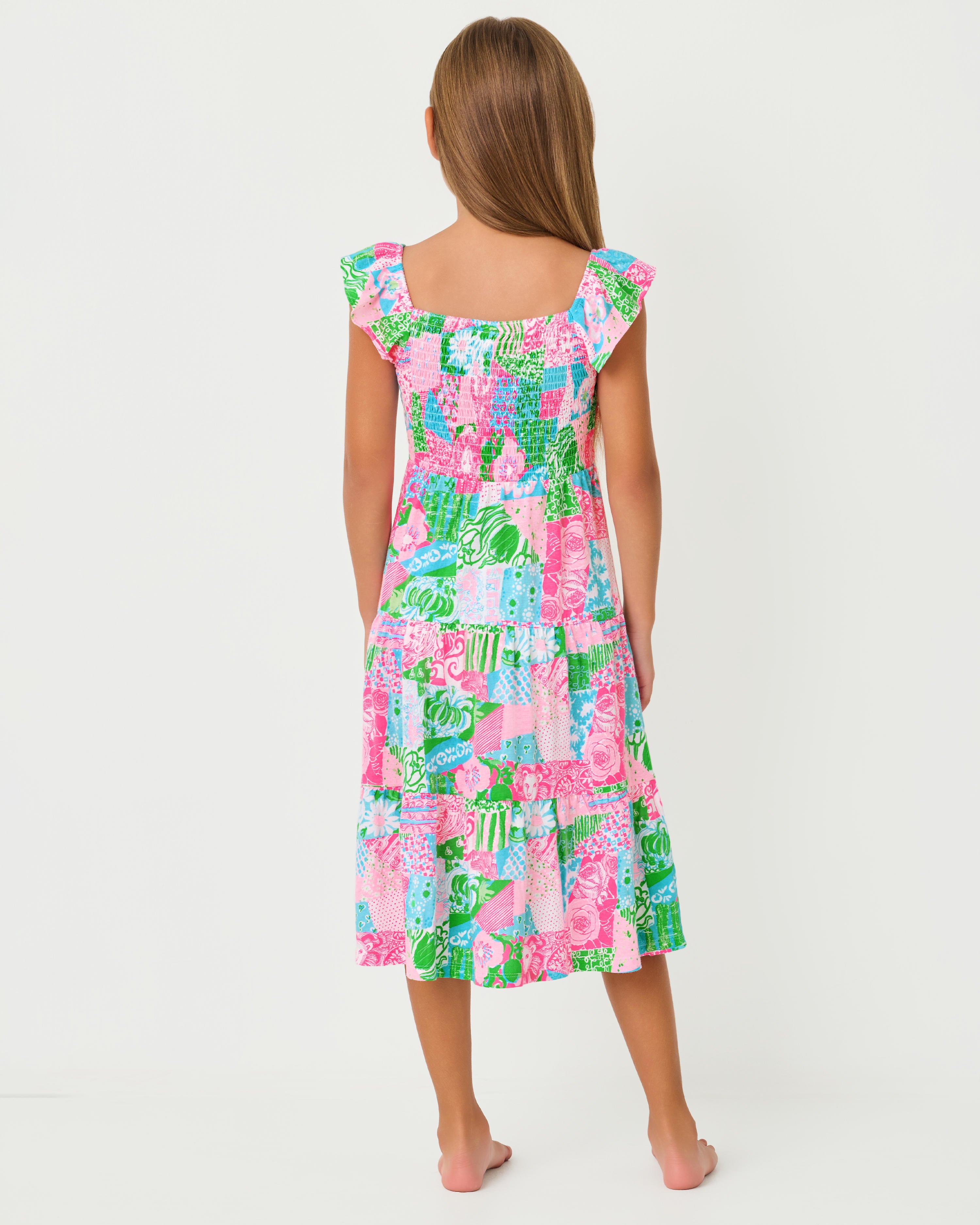 Mini Jilly Midi Dress - Multi Crazy Quilt