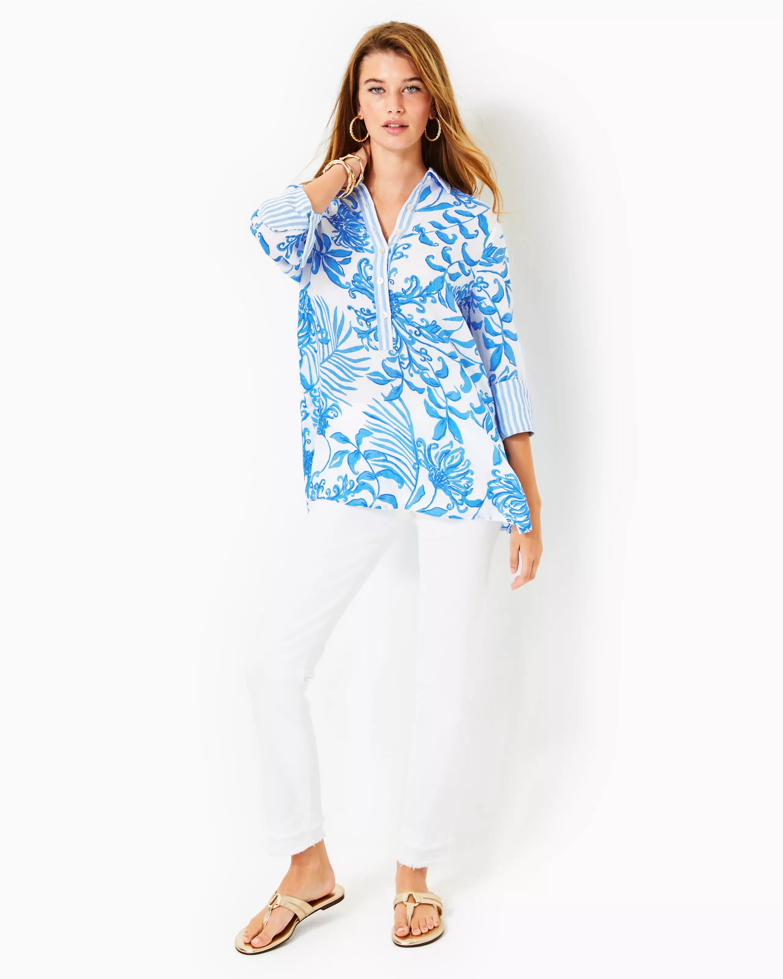 Lilly Pulitzer | Riverlyn Pieced Print Tunic | Lilly Pulitzer | Cloister Collection Designer Fashion