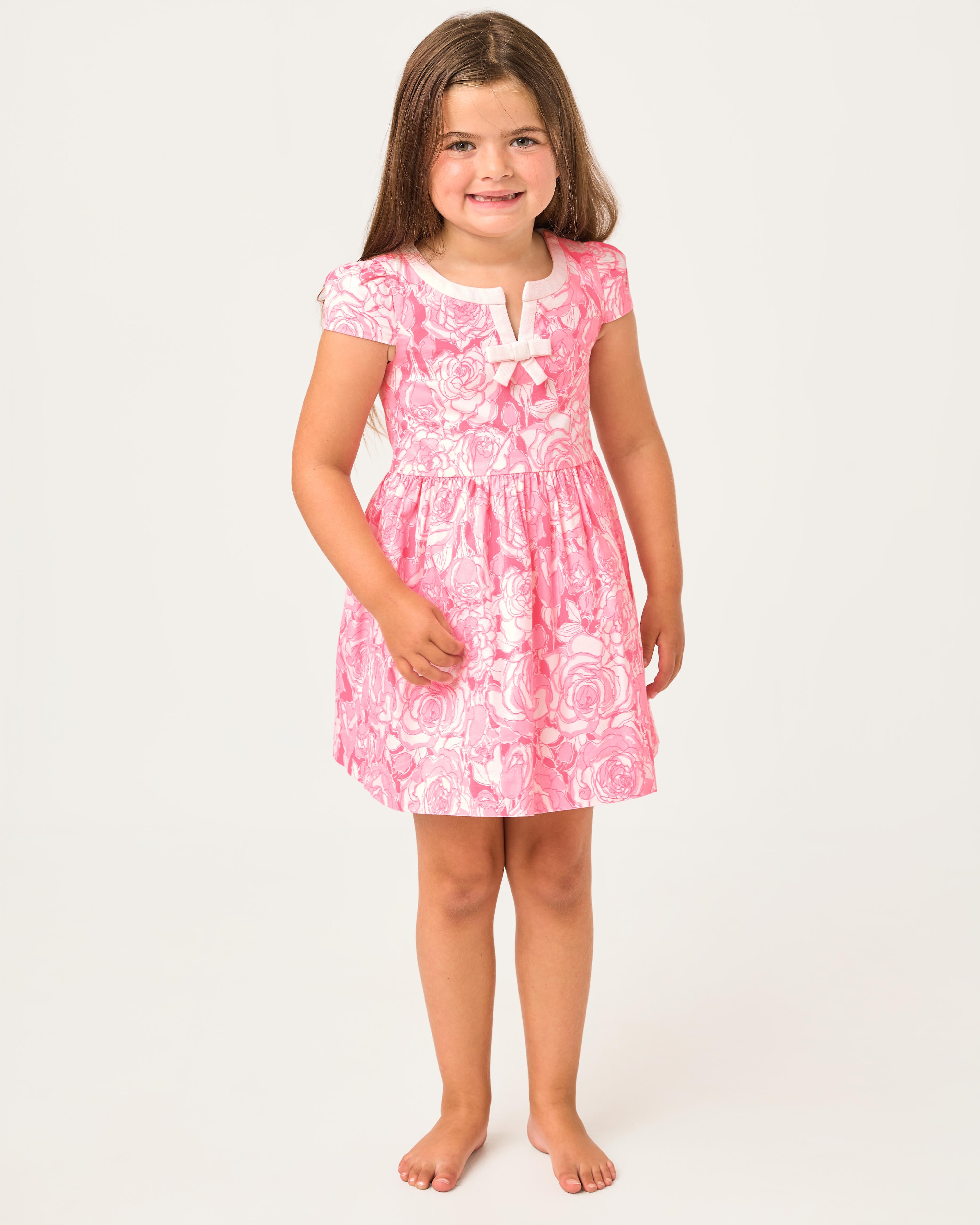 Girls Louise Dress - Confetti Pink Lil Rosanna