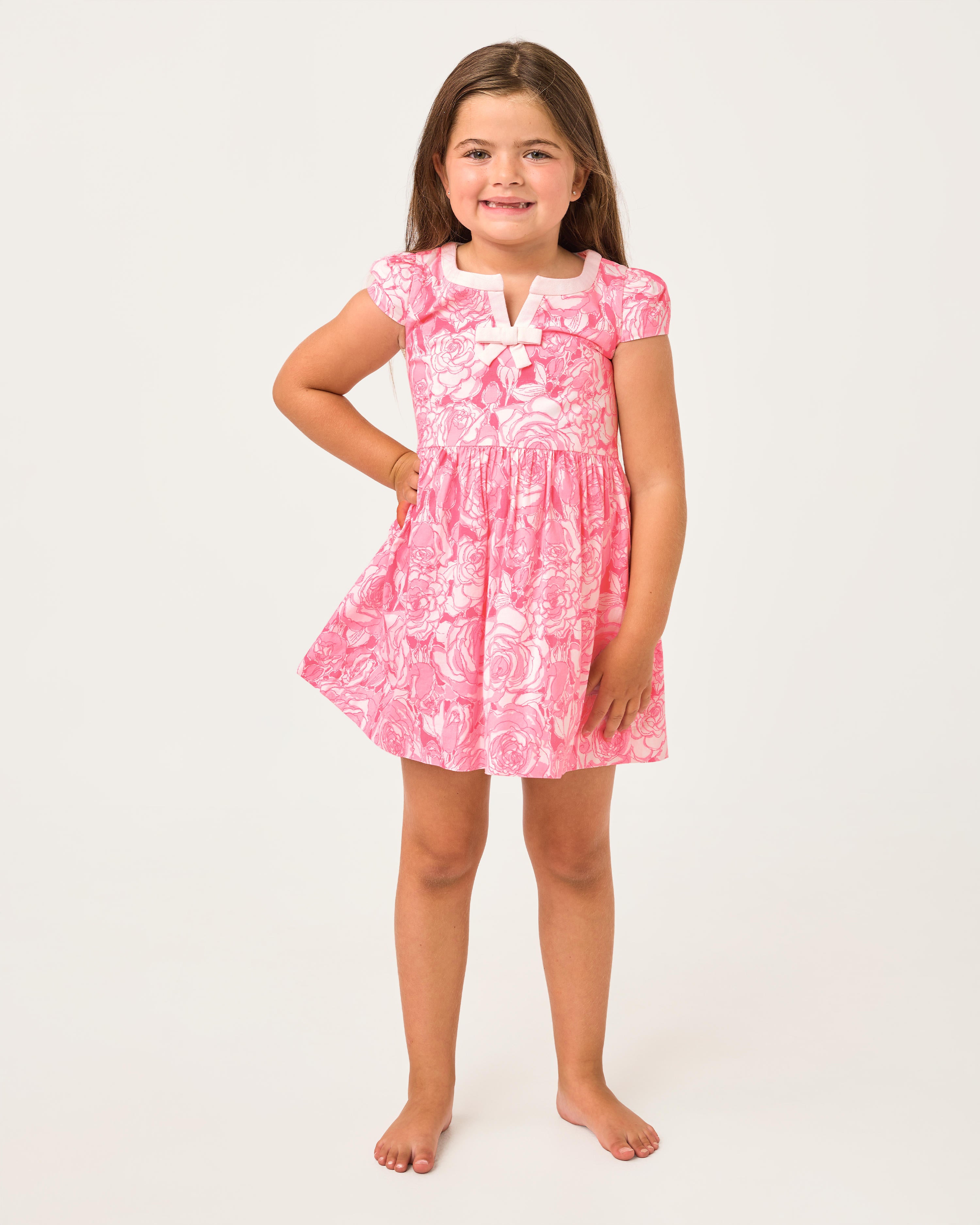Girls Louise Dress - Confetti Pink Lil Rosanna