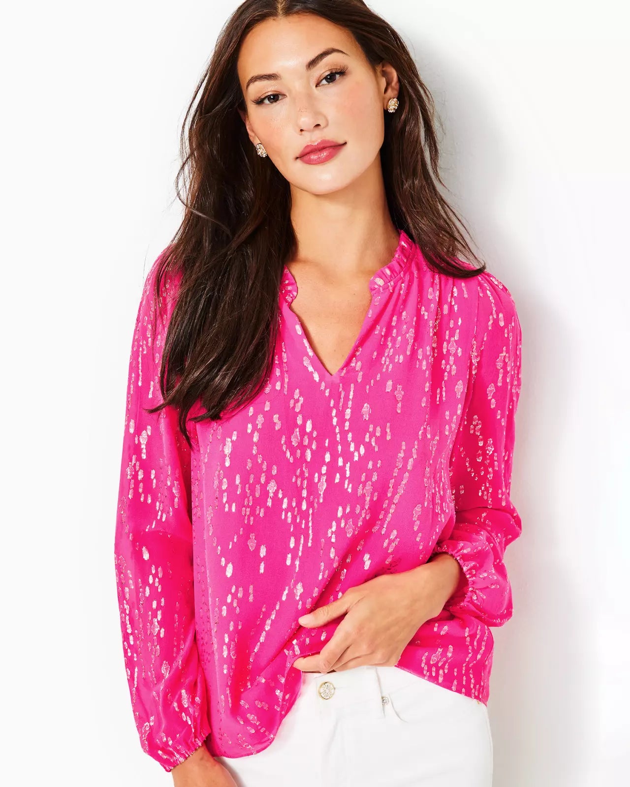 Lilly Pulitzer | Giana Long Sleeve Silk Top