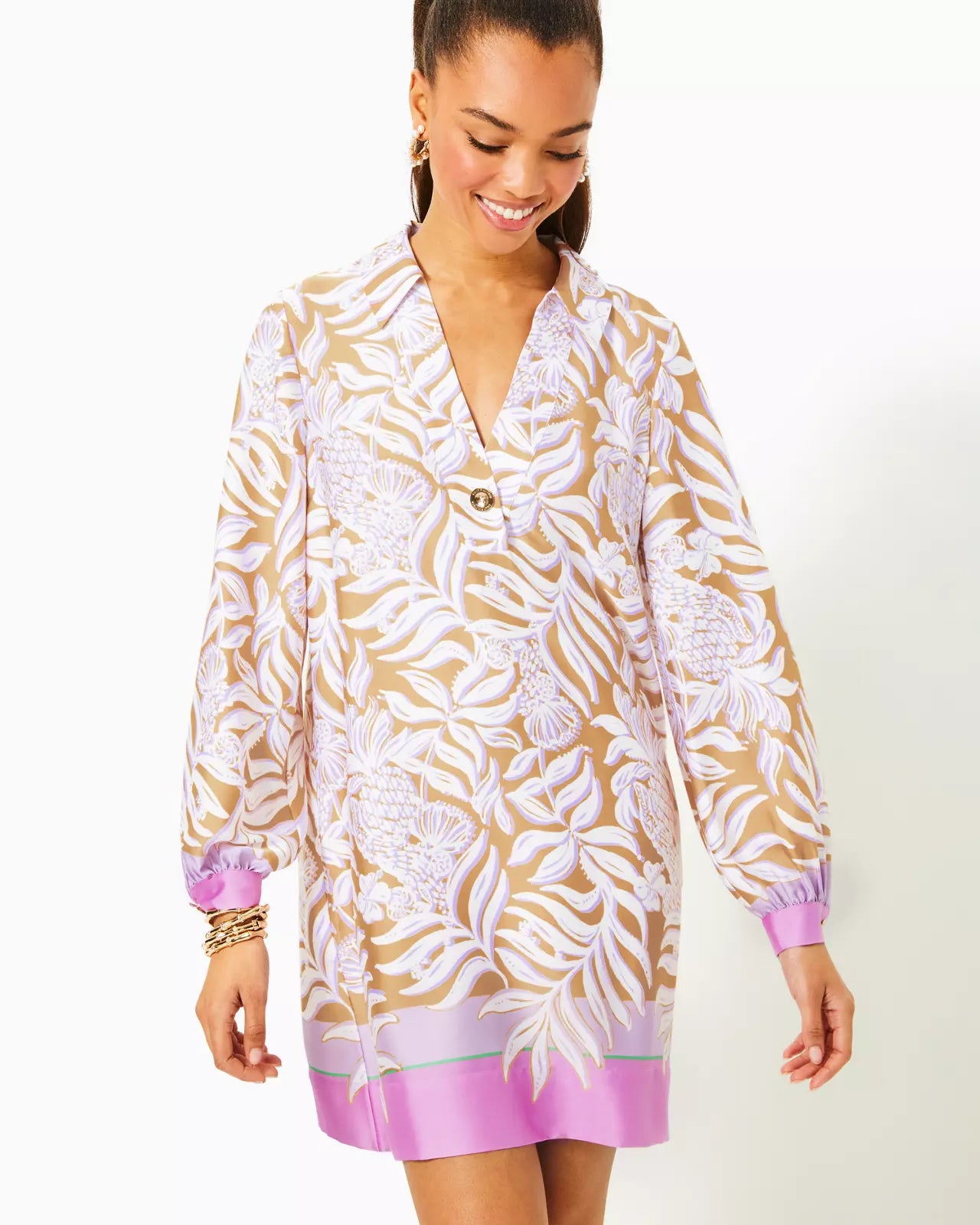 Lilly Pulitzer | Iralanne Long Sleeve Popover Dress | Lilly Pulitzer | Cloister Collection Designer Fashion
