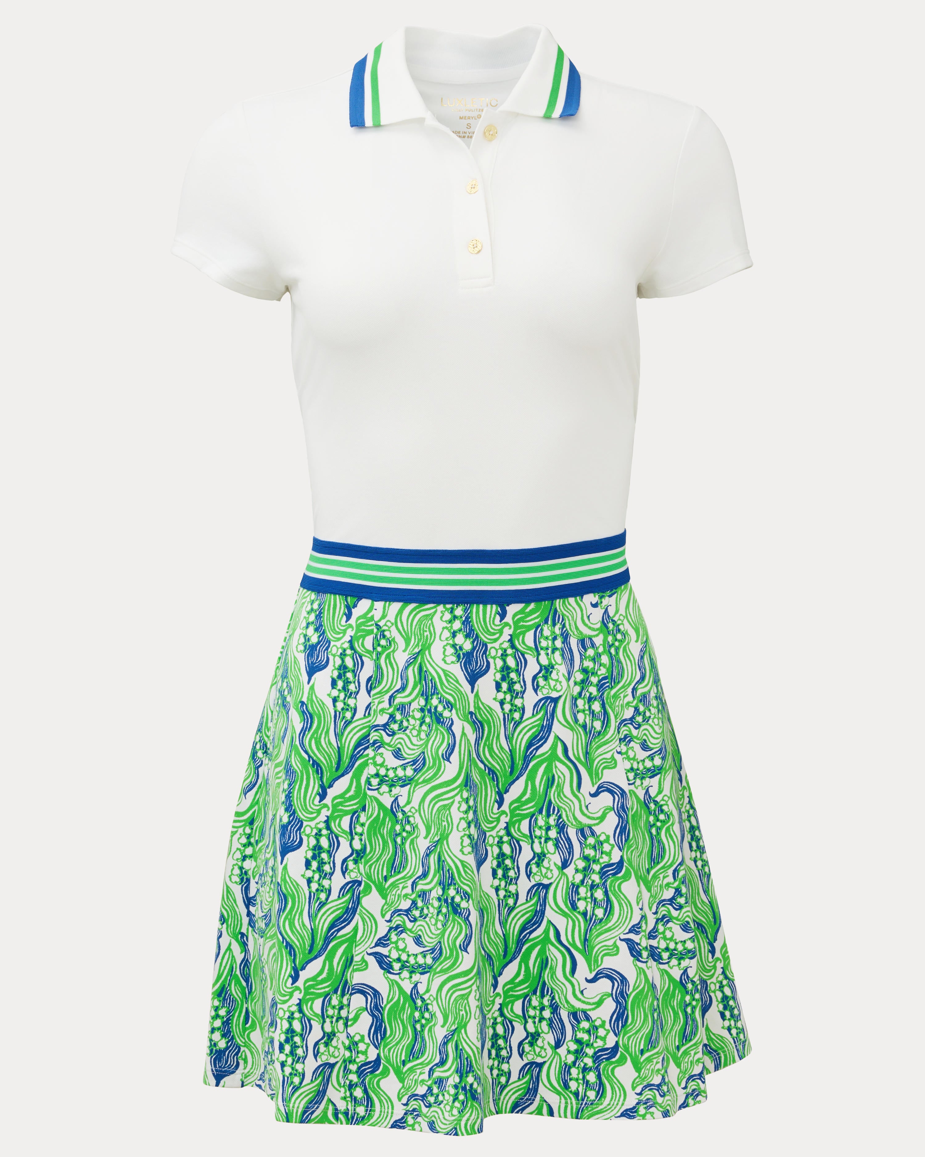 Viento Upf 50+ Dress - Putting Green Lilly Of The Valley