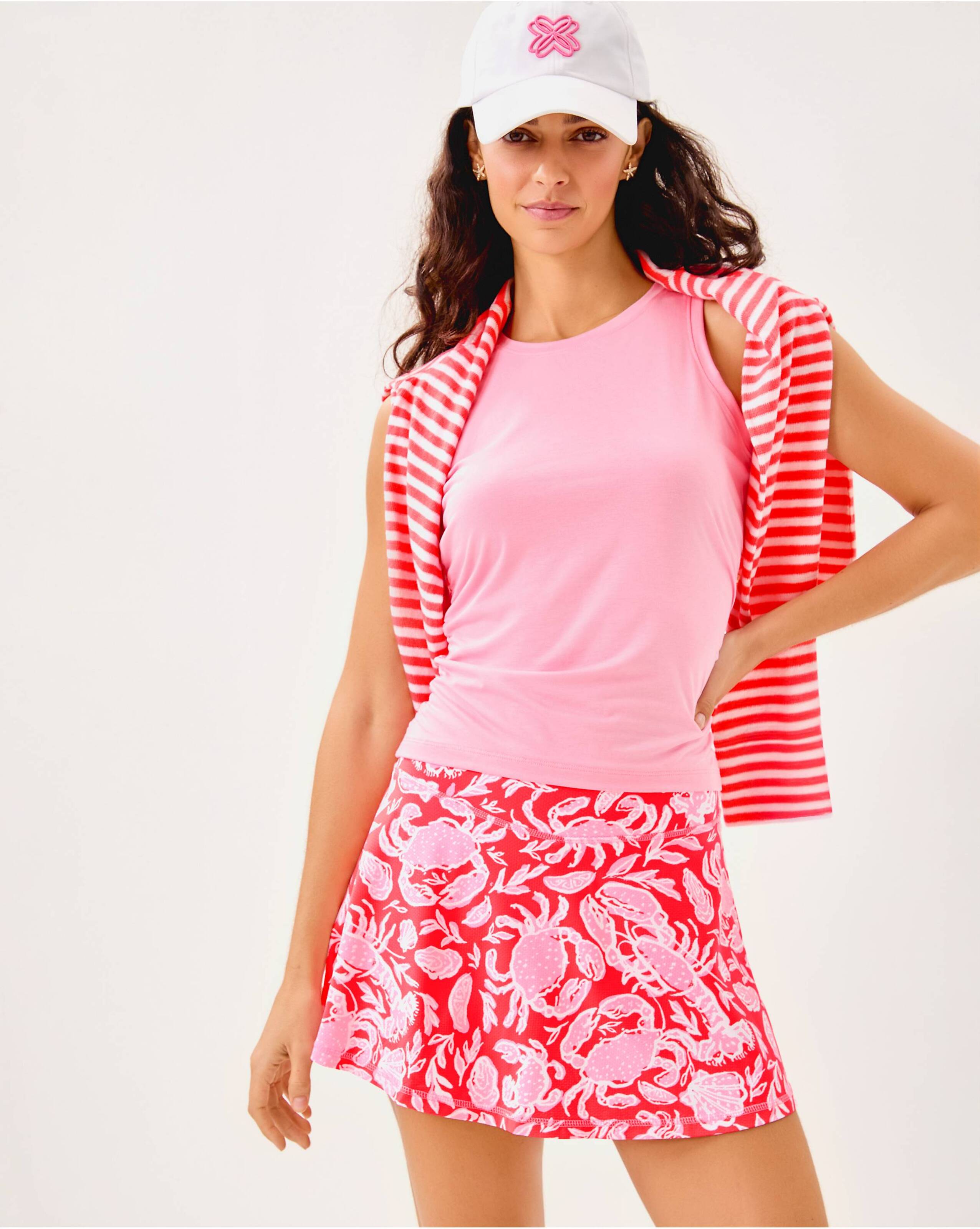 Lilly Pulitzer | UPF 50+ Luxletic Aila Skort - Cane Coral Crab Collab