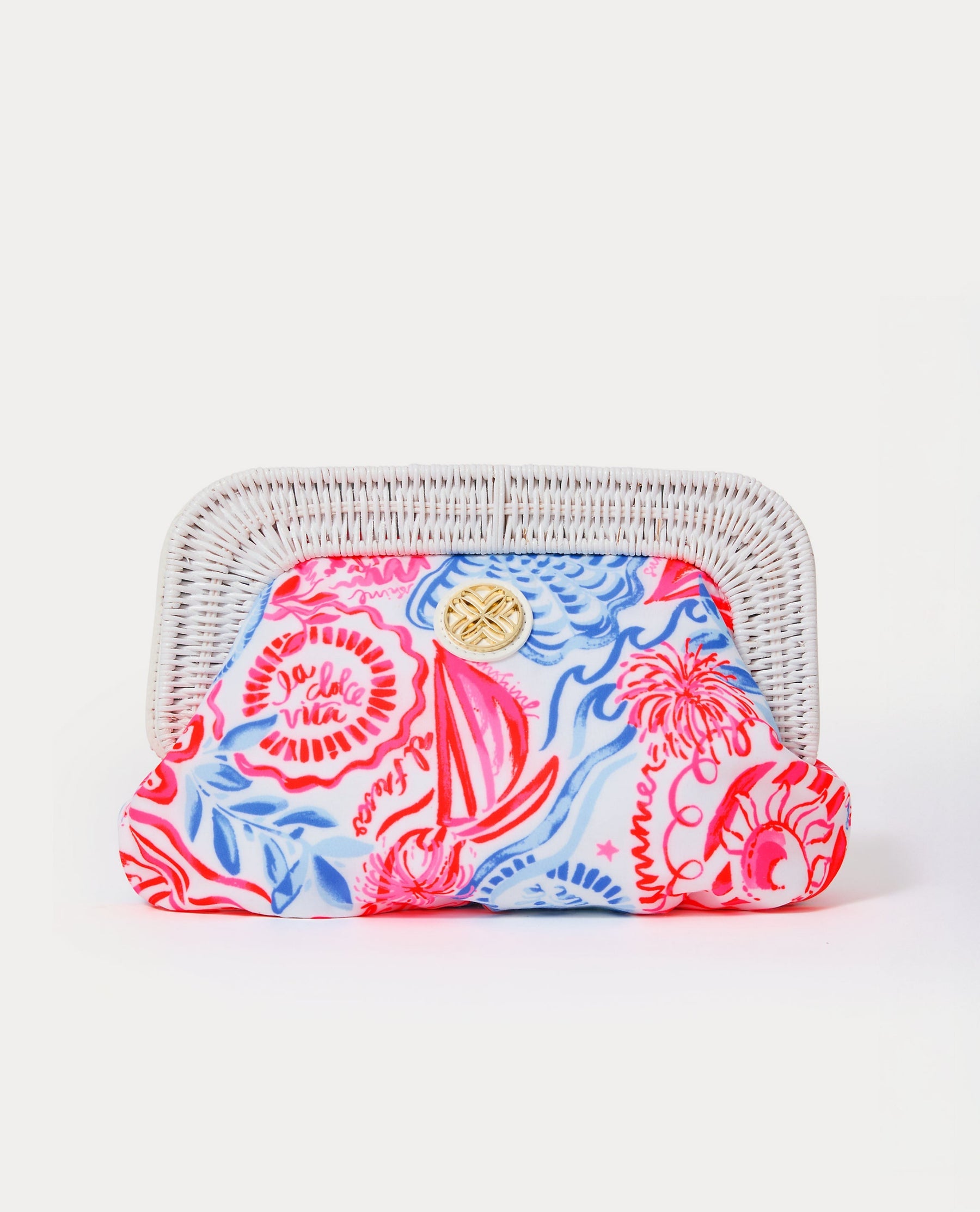 Lilly Pulitzer | Cayo Coco Clutch - Resort White Lil Sun Sea Sand