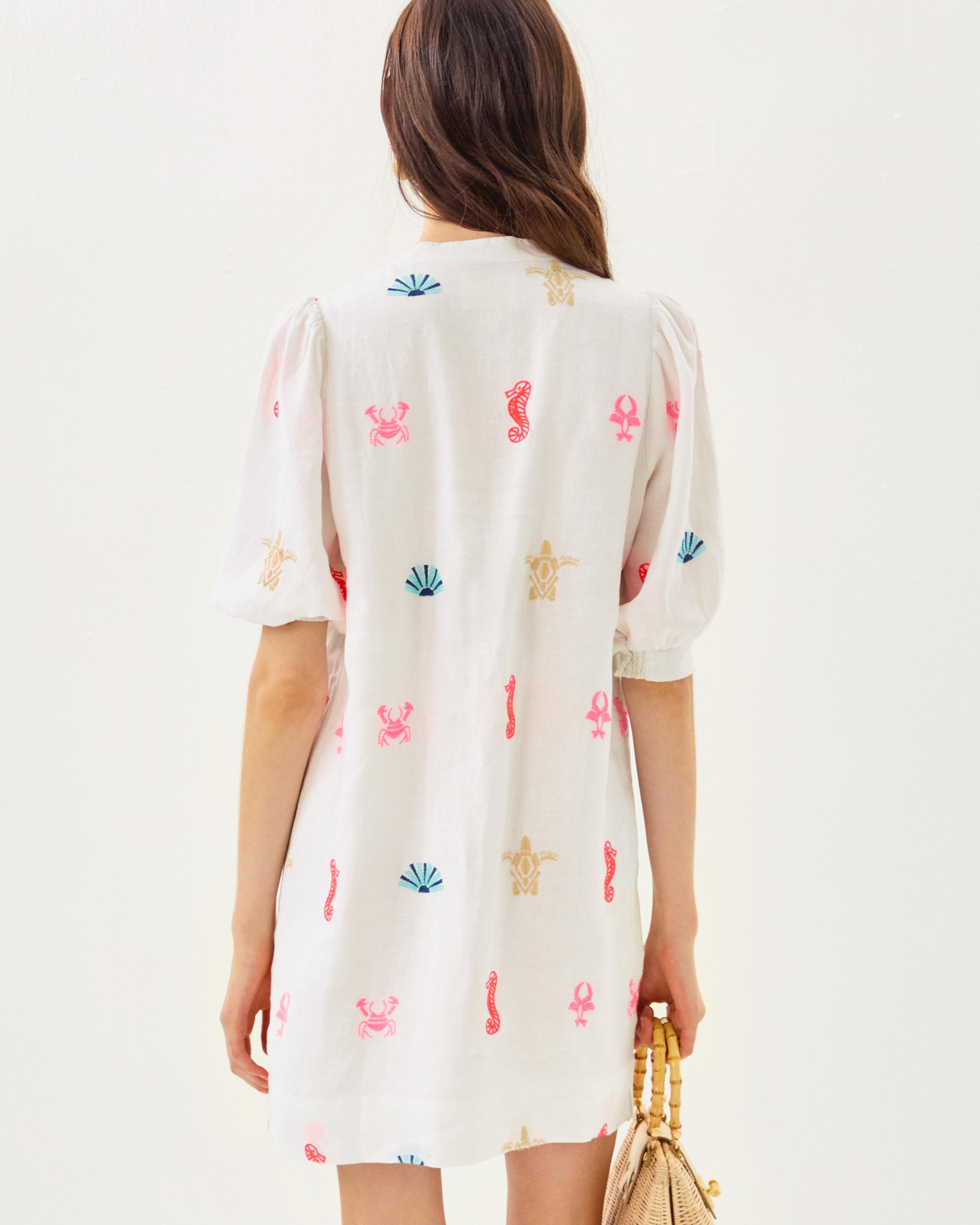Lilly Pulitzer | Mialeigh Elbow Sleeve Linen Dress