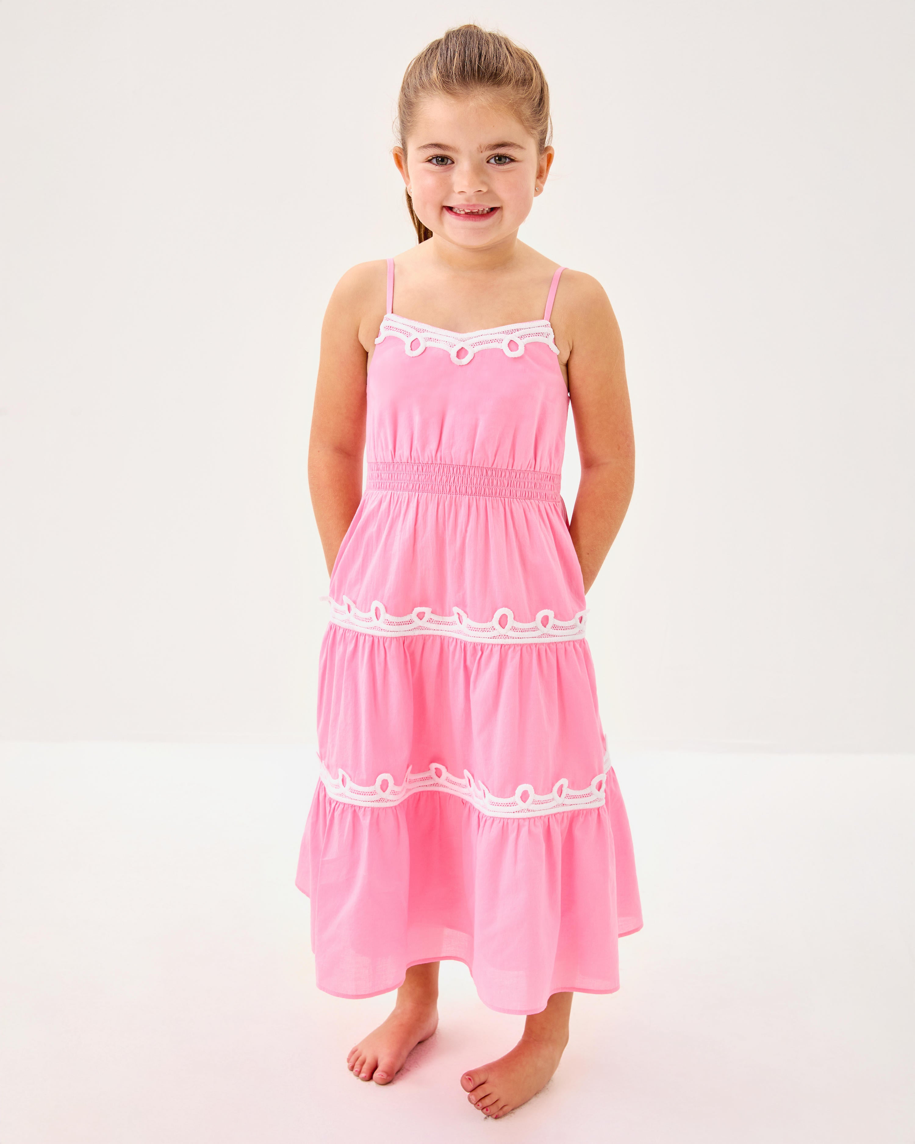 Lilly Pulitzer | Girls Mini Zanna Midi Dress - Conch Shell Pink