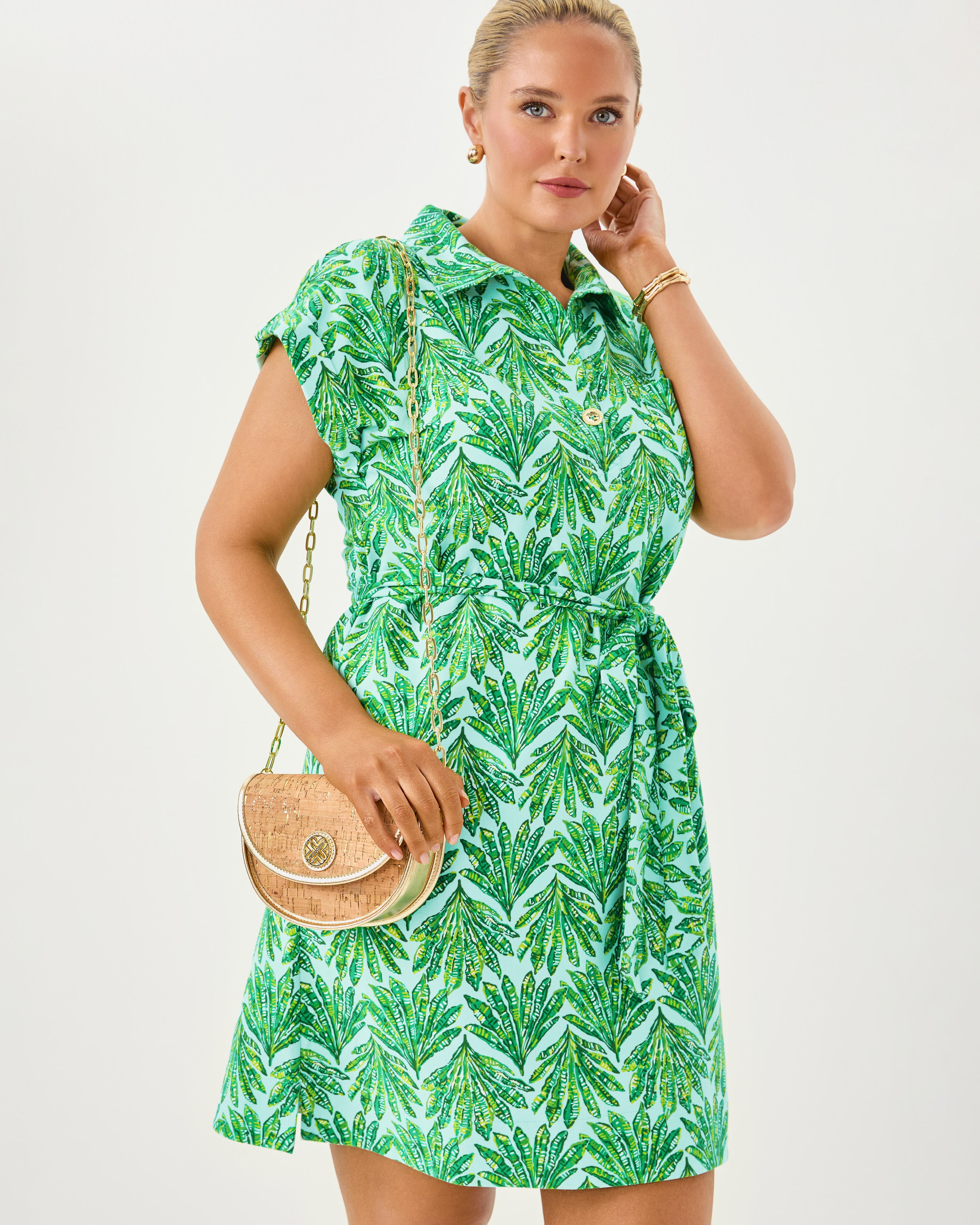 Lilly Pulitzer | Emersyn Dress - Kitts Green Crossgrain Shady Babe