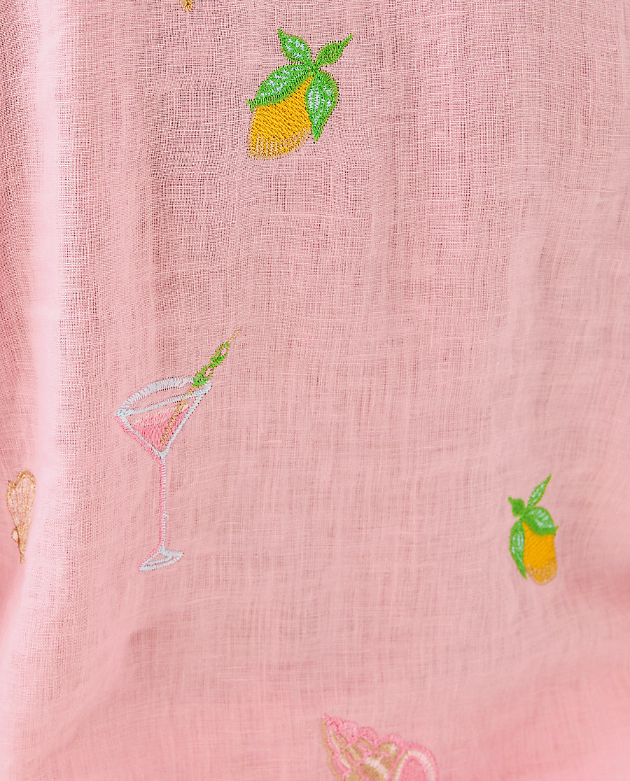 Lilly Pulitzer | Sea View Button Down Top - Conch Shell Pink