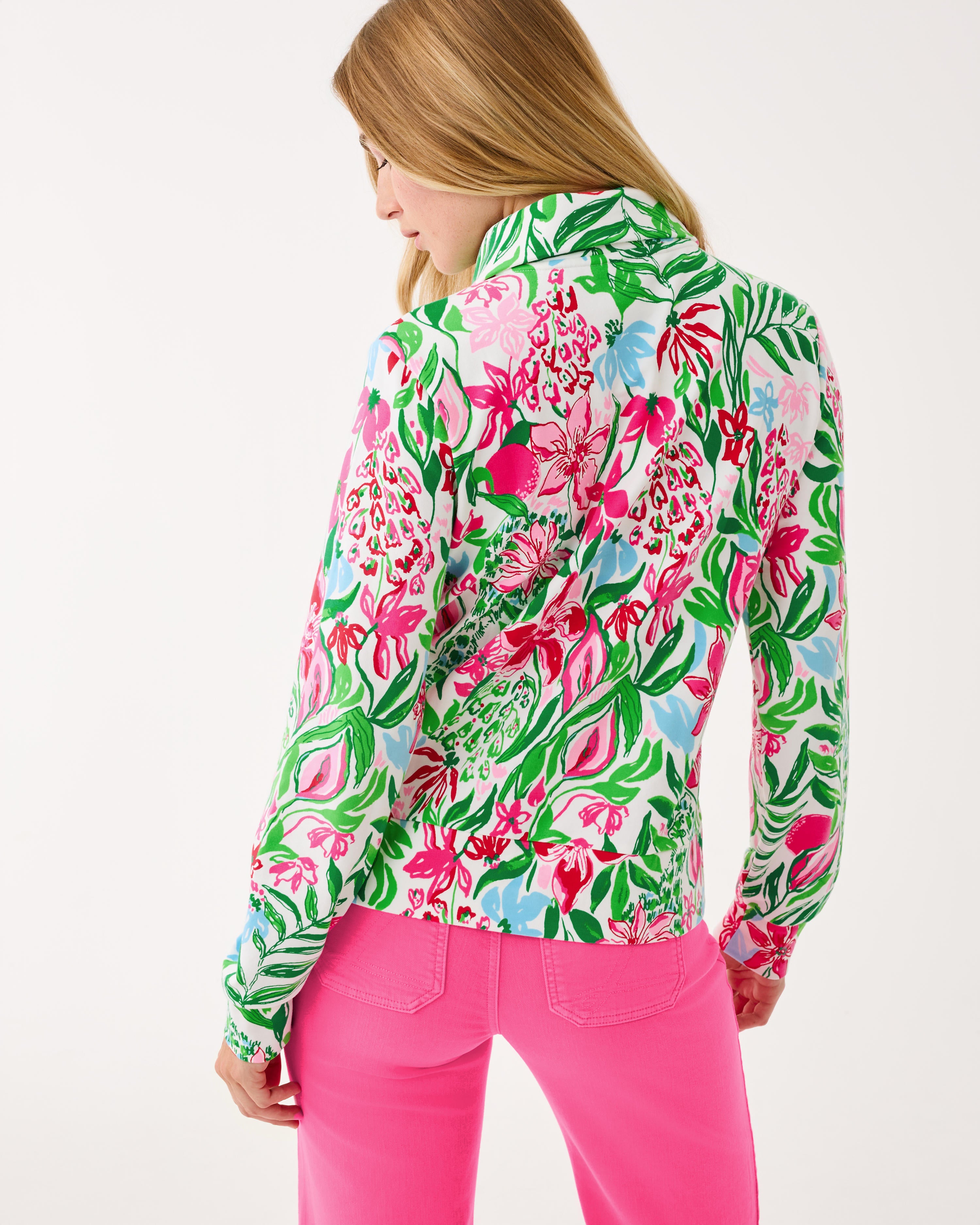 Lilly Pulitzer | UPF 50+ Eleni Zip-Up - Multi Glowing Gardens