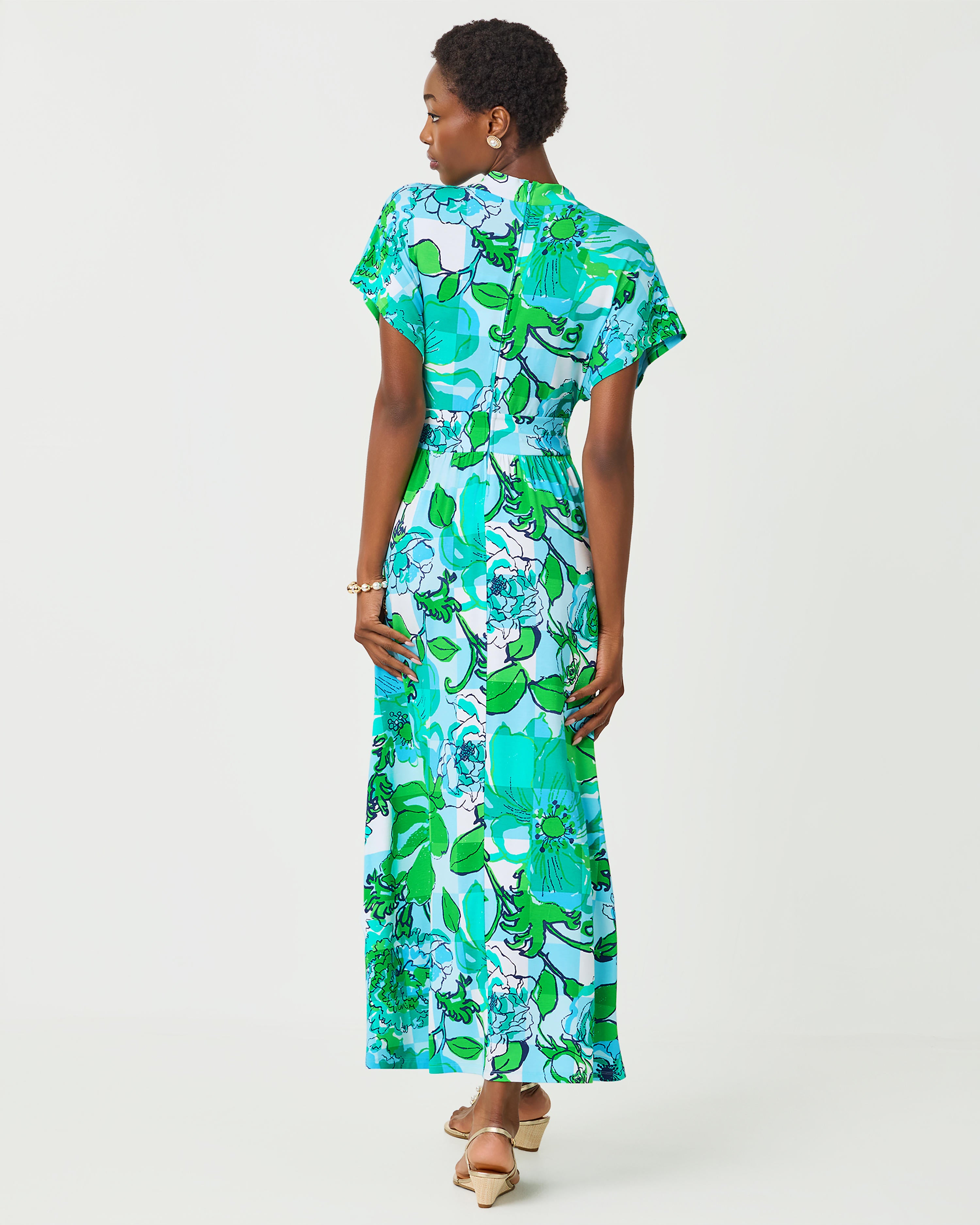 Lilly Pulitzer | Keenan Maxi Dress - Capri Blue Rousseaus Roses