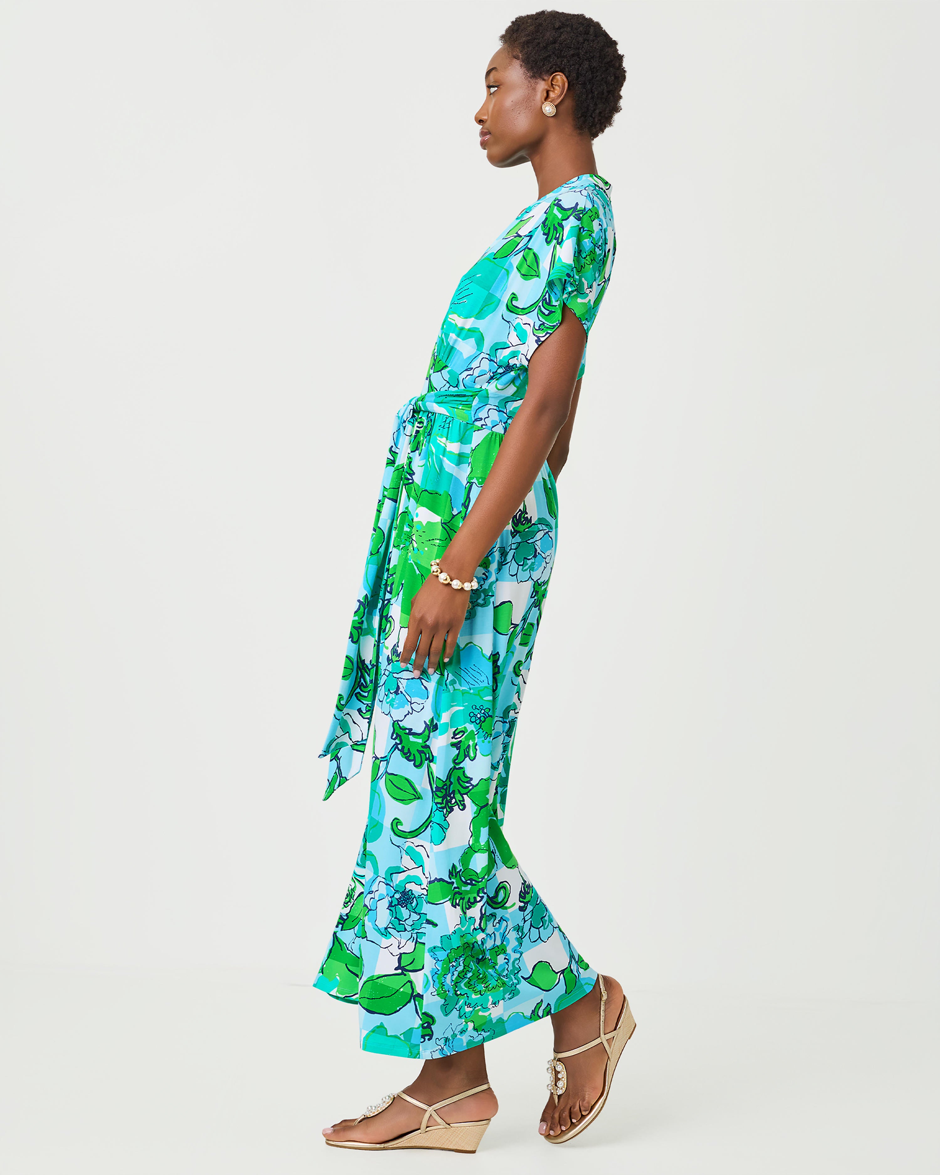 Lilly Pulitzer | Keenan Maxi Dress - Capri Blue Rousseaus Roses