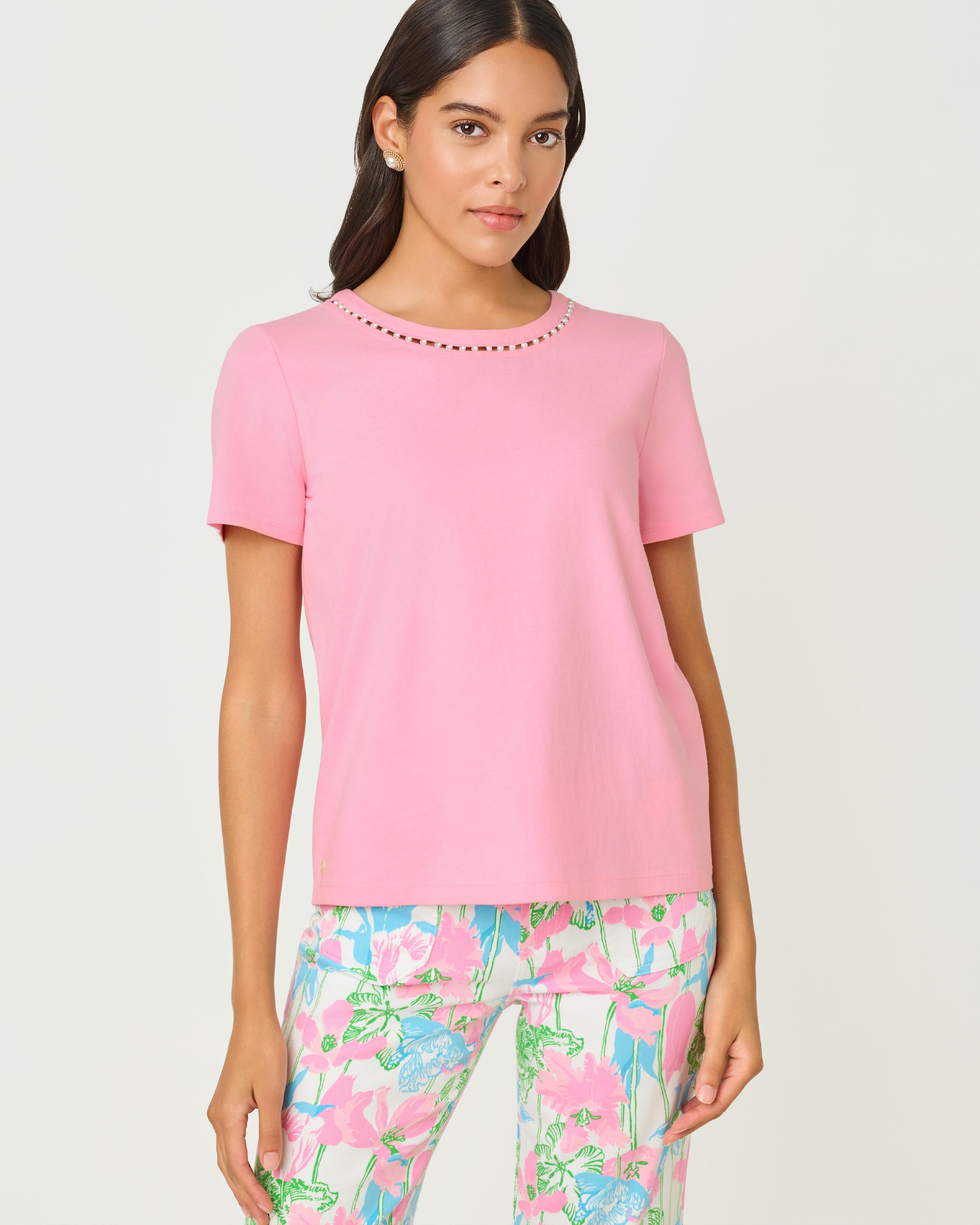 Clairmont Pearl Knit Top - Conch Shell Pink