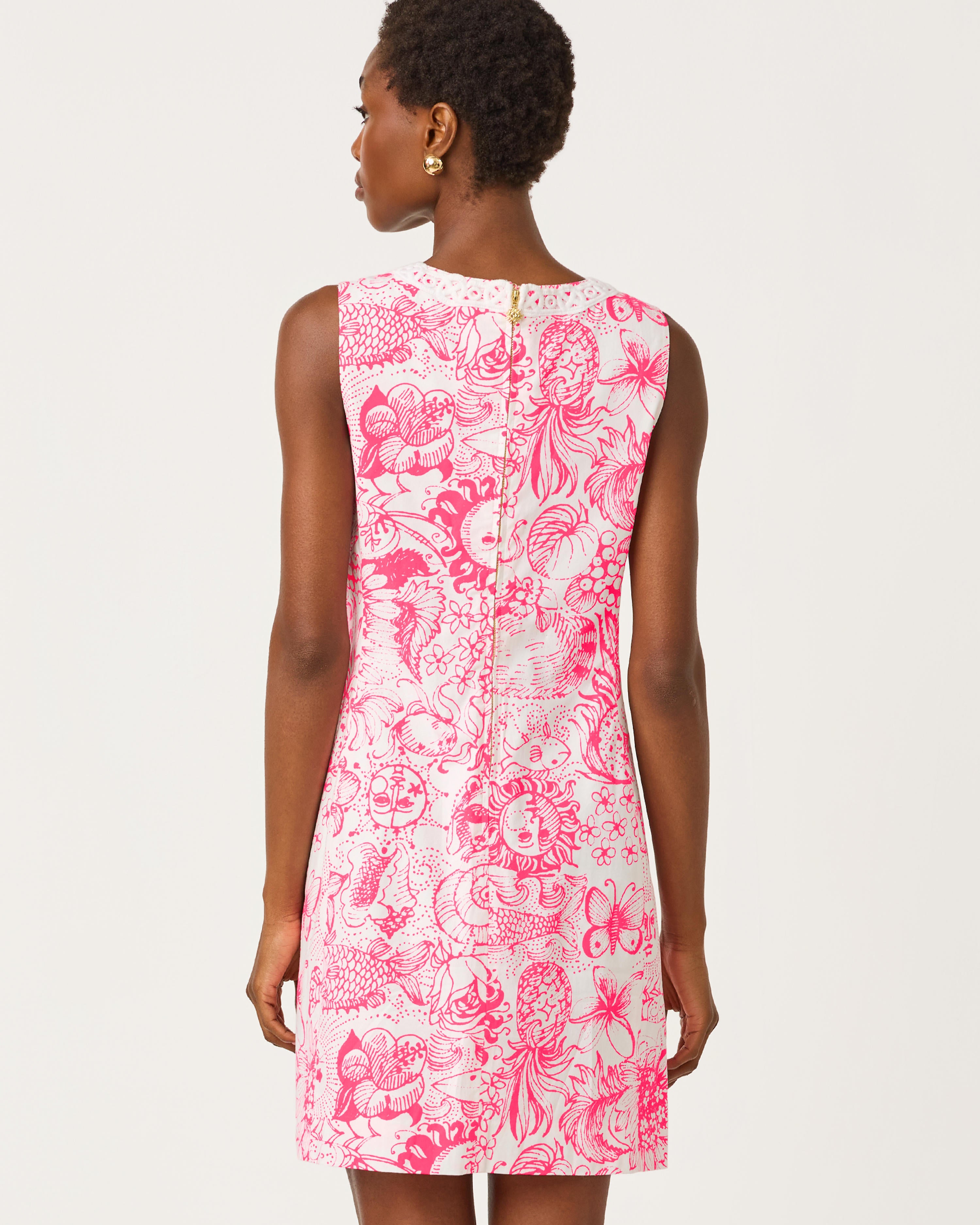 Lilly Pulitzer | Wister Stretch Shift Dress - Cherry Blossom Pink Fleur De Lilly