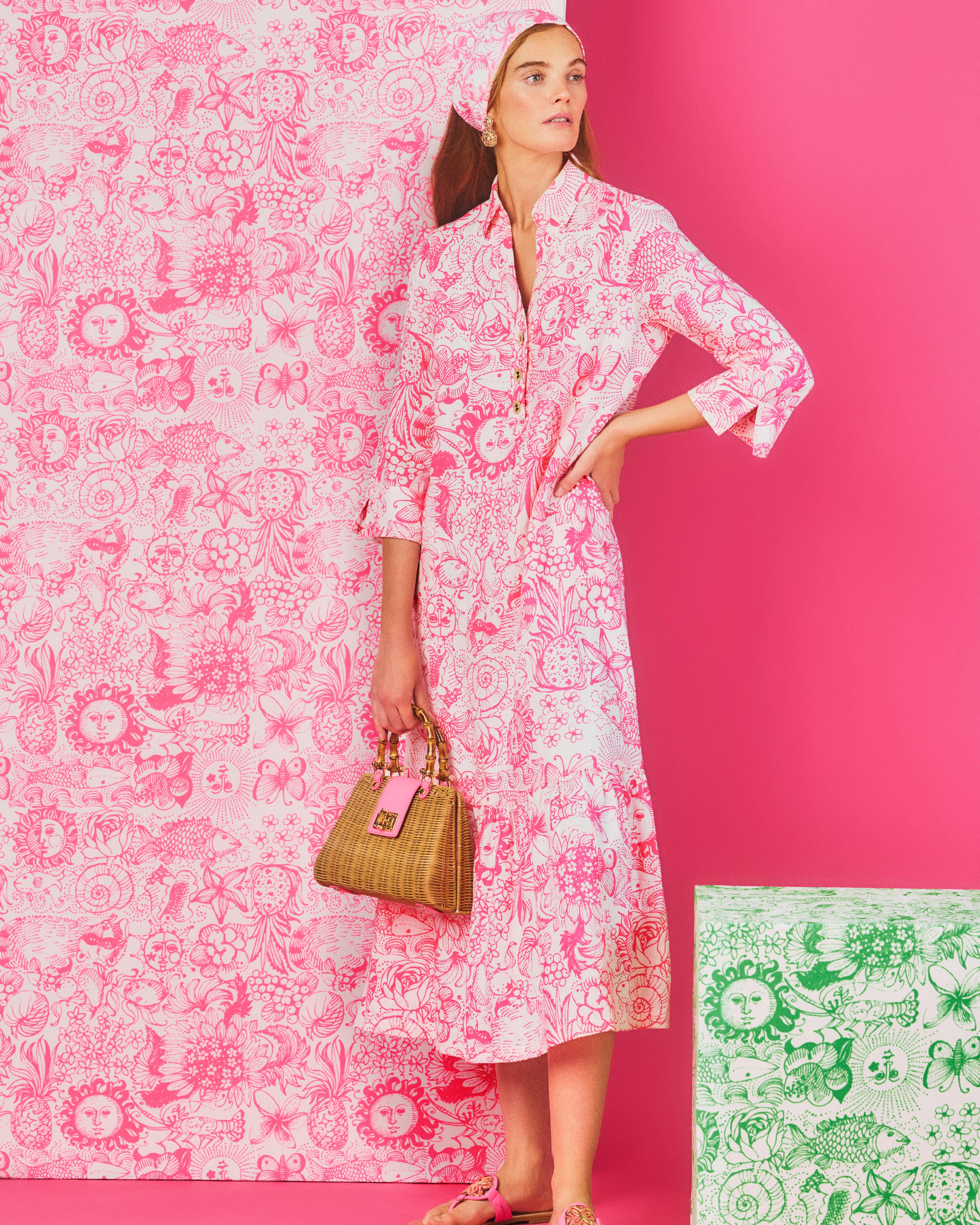Lilly Pulitzer | Alora Maxi Dress - Cherry Blossom Pink Fleur De Lilly