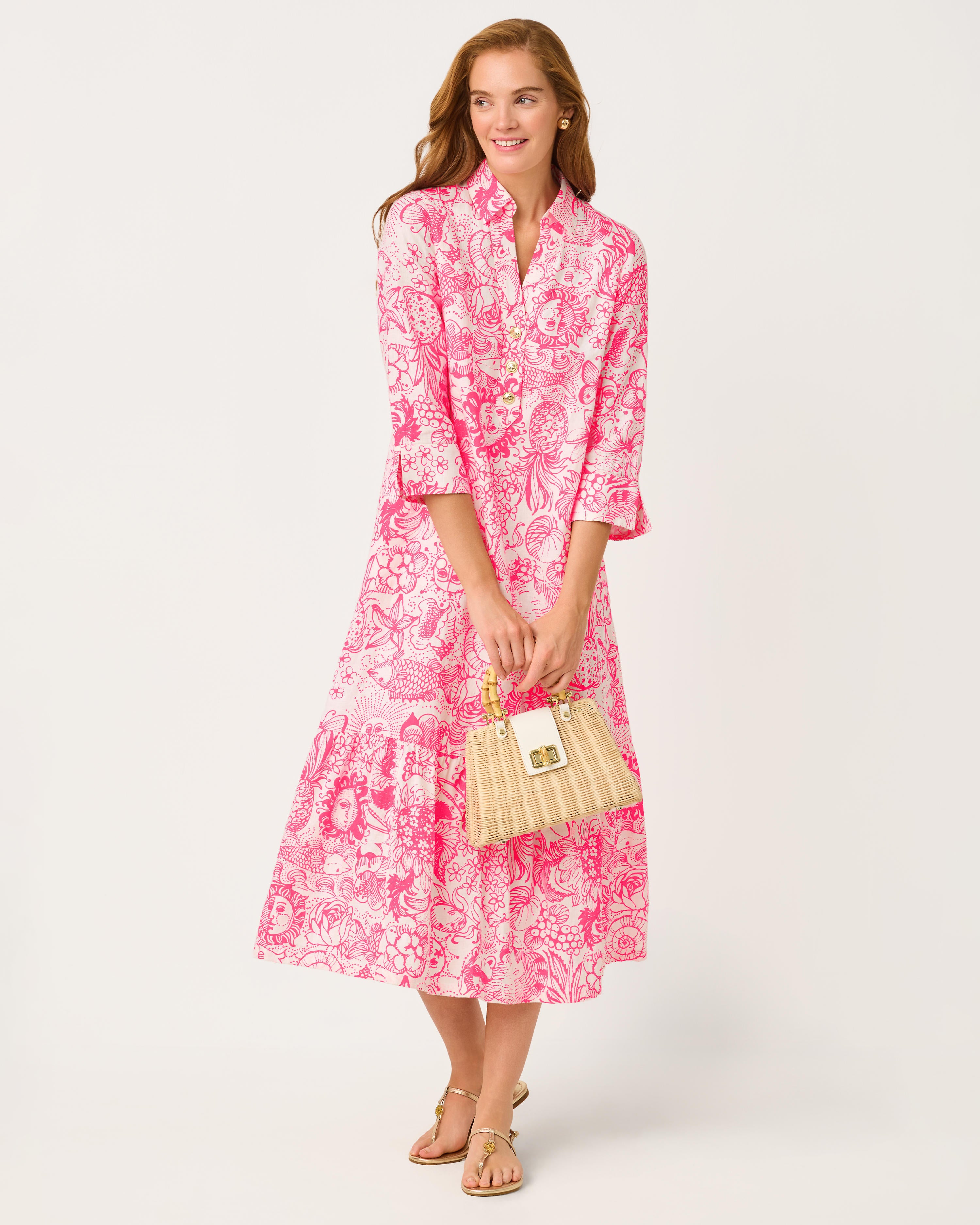 Lilly Pulitzer | Alora Maxi Dress - Cherry Blossom Pink Fleur De Lilly