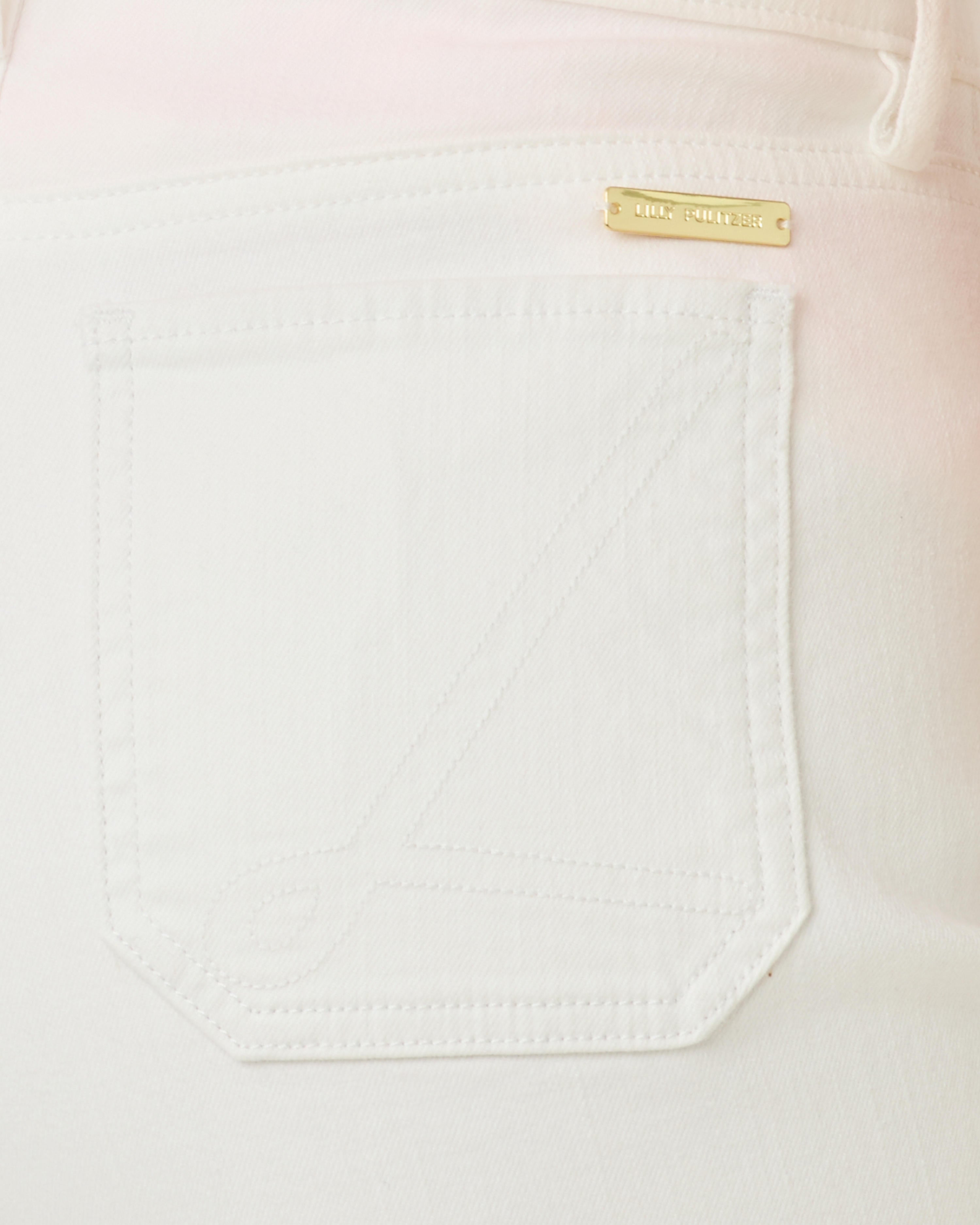 Harleen High Rise Crop Jean - Resort White