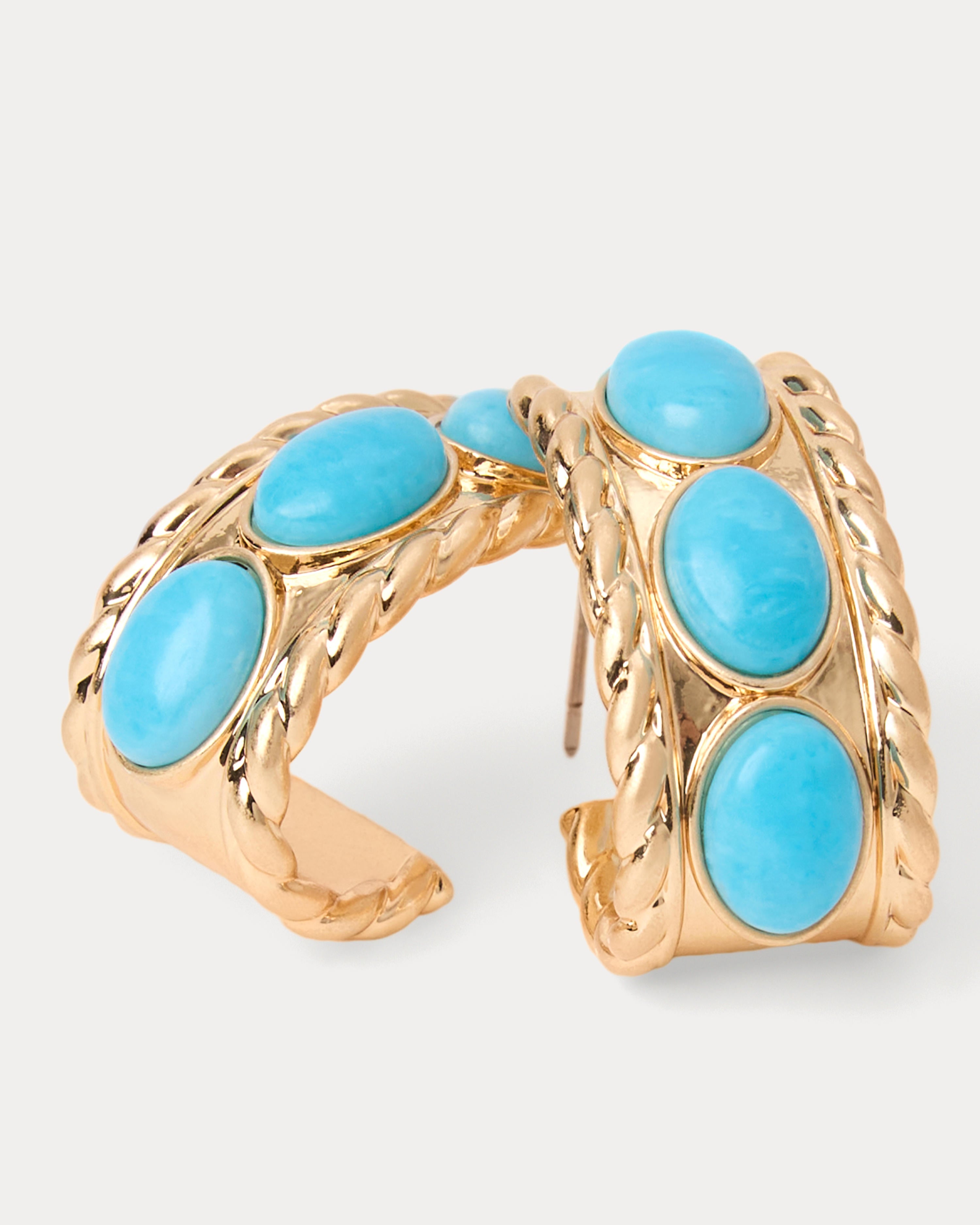 Sunshine Grove Hoop Earring - Turquoise Tide
