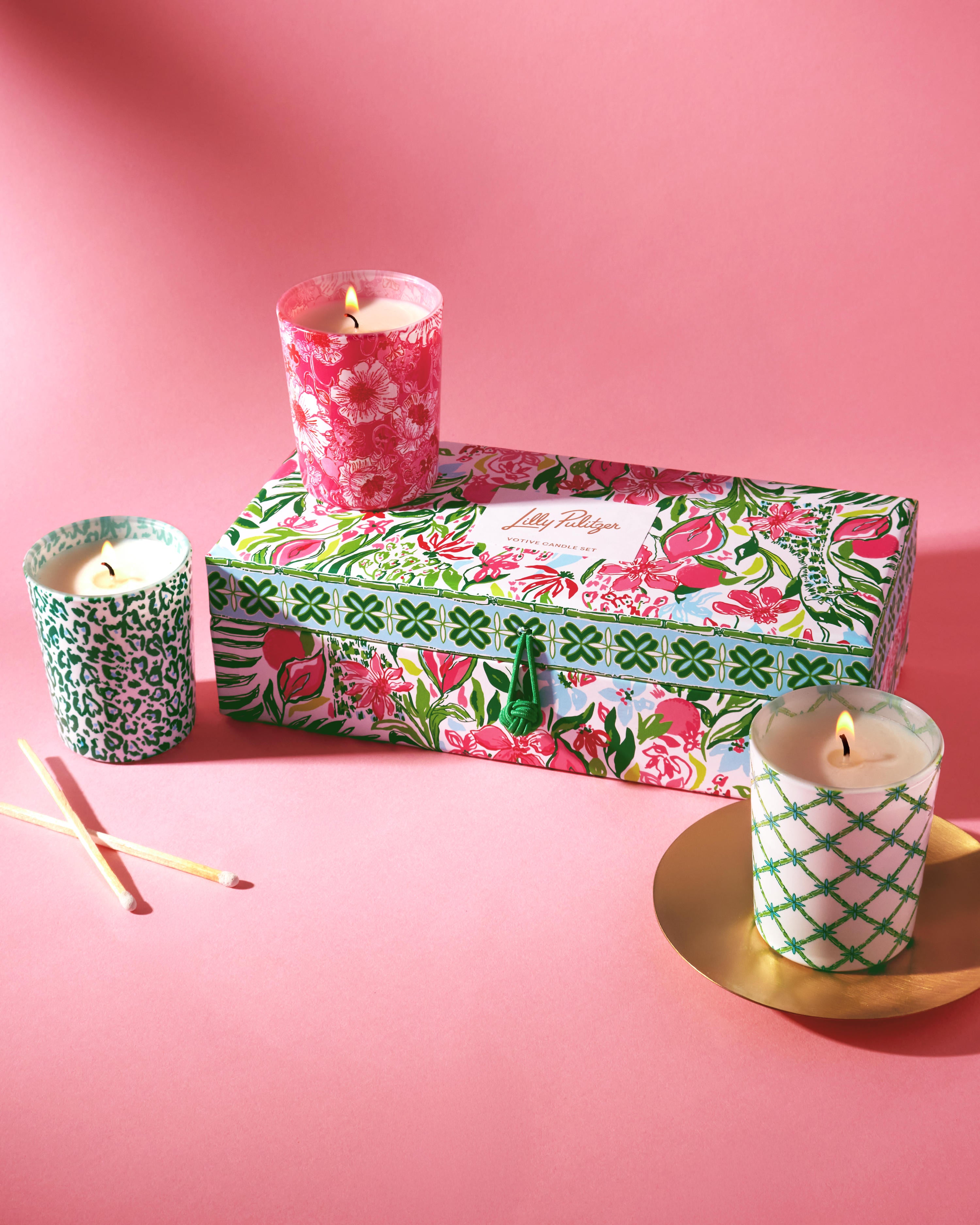 Lilly Pultizer | Votive Candle Set, Glowing Gardens