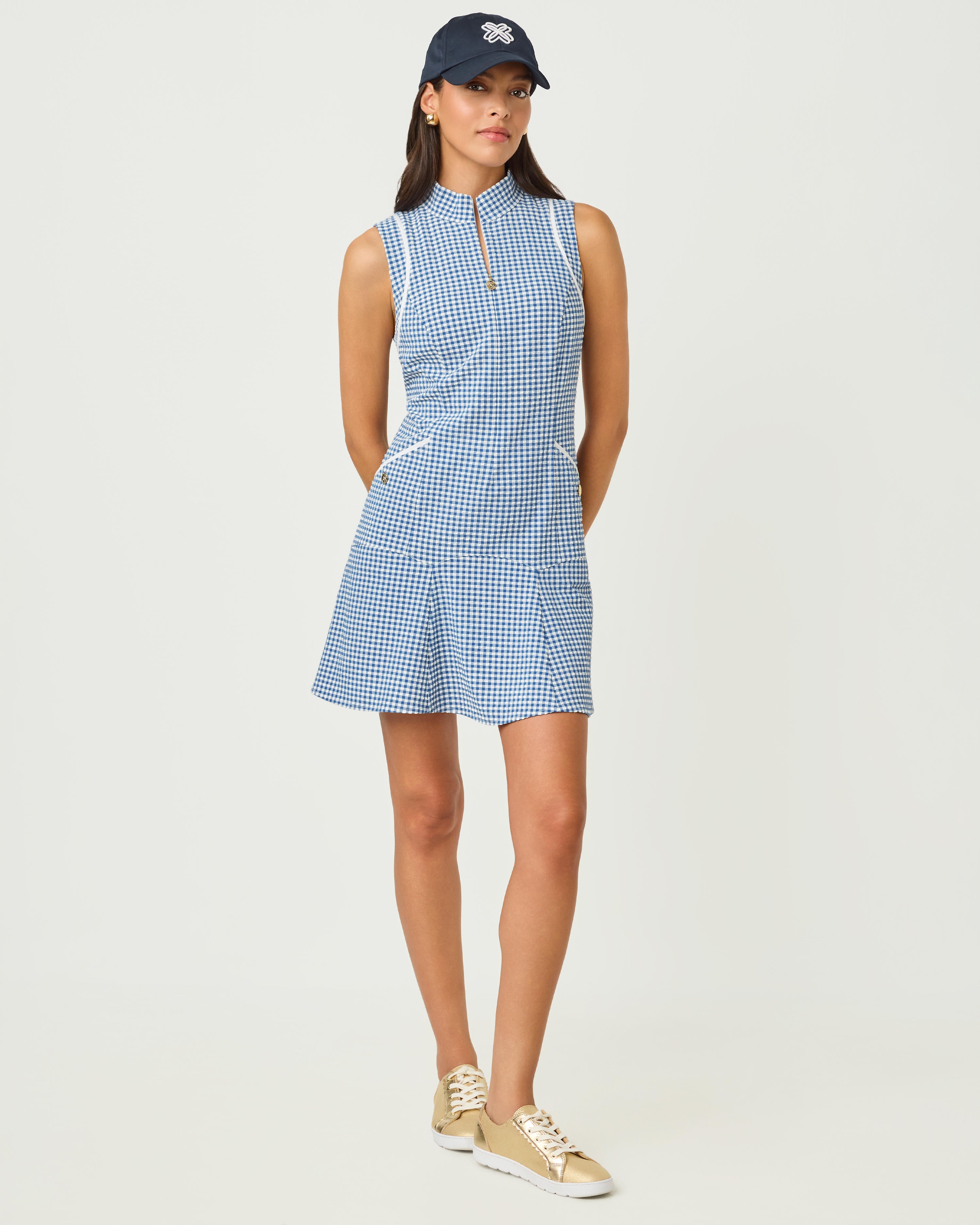 Kathy Upf 50+ Flounce Dress - Starlight Navy Mini Performance