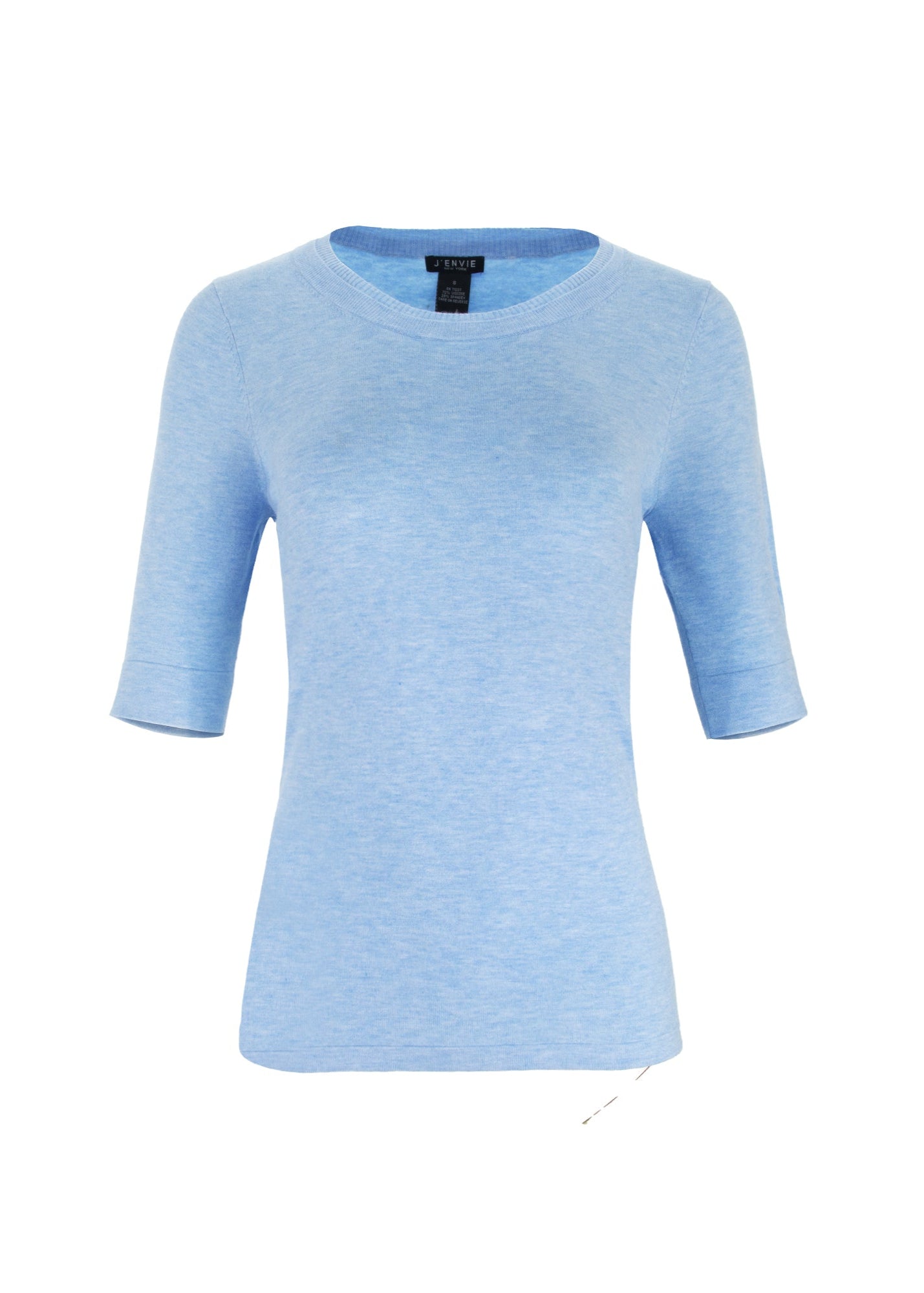 Light blue sweater on a white background