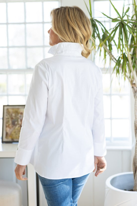 Habitat | Perfect Travel Solid Sculpted Collar Tunic - White