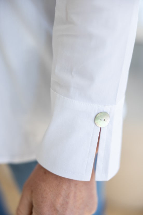 Habitat | Perfect Travel Solid Sculpted Collar Tunic - White