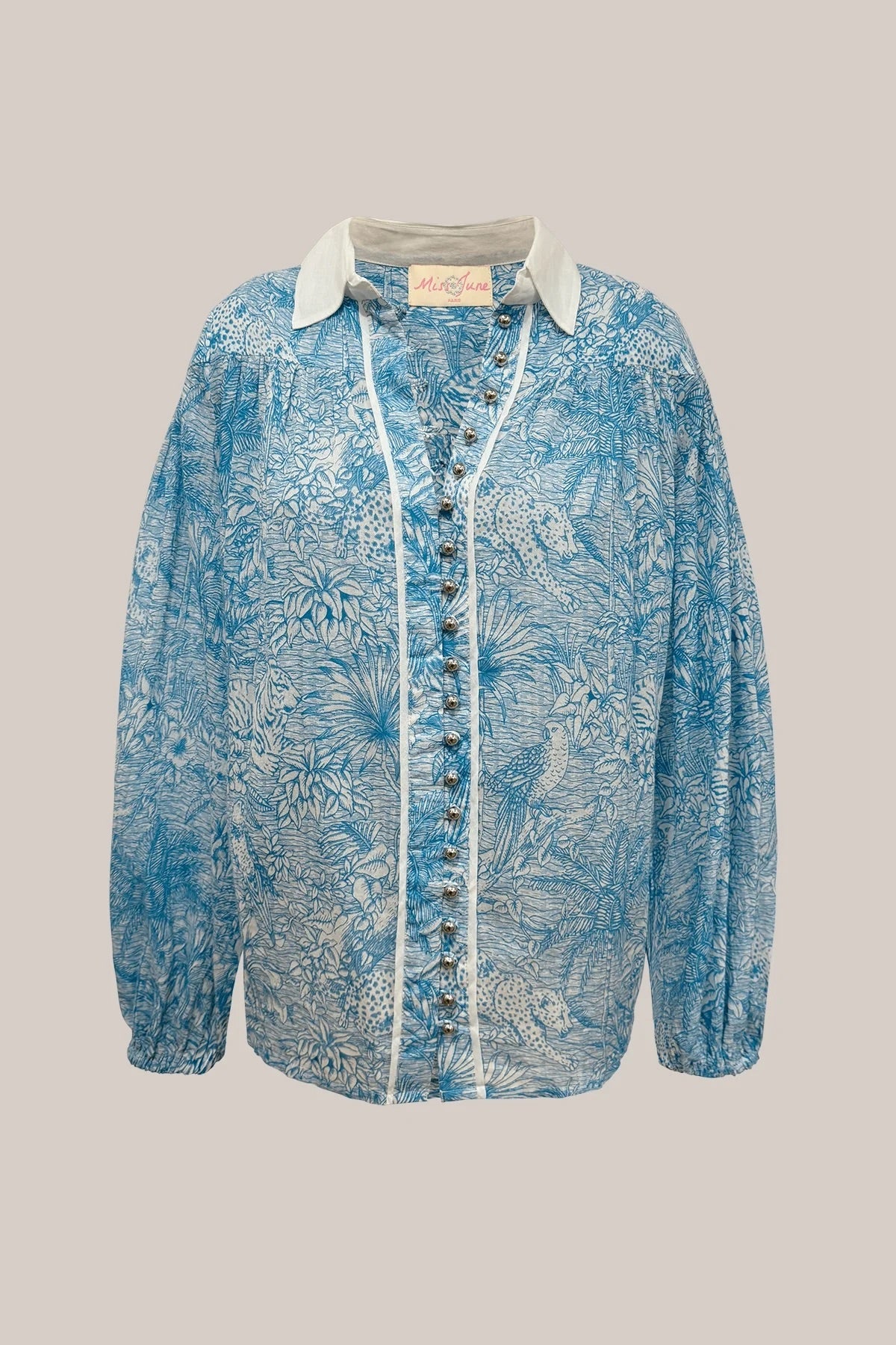 Miss June | Mona Shirt - Blue
