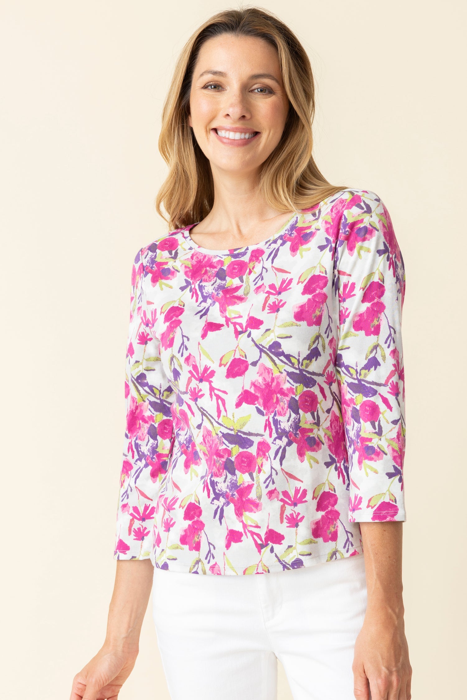 Habitat | Cozy Rib Spring Floral Everyday Tee