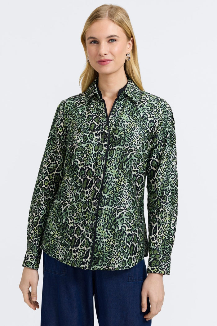 Foxcroft | Marlee Top - Leopard
