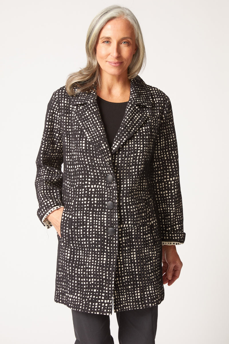 Autumn Check Paris Car Coat