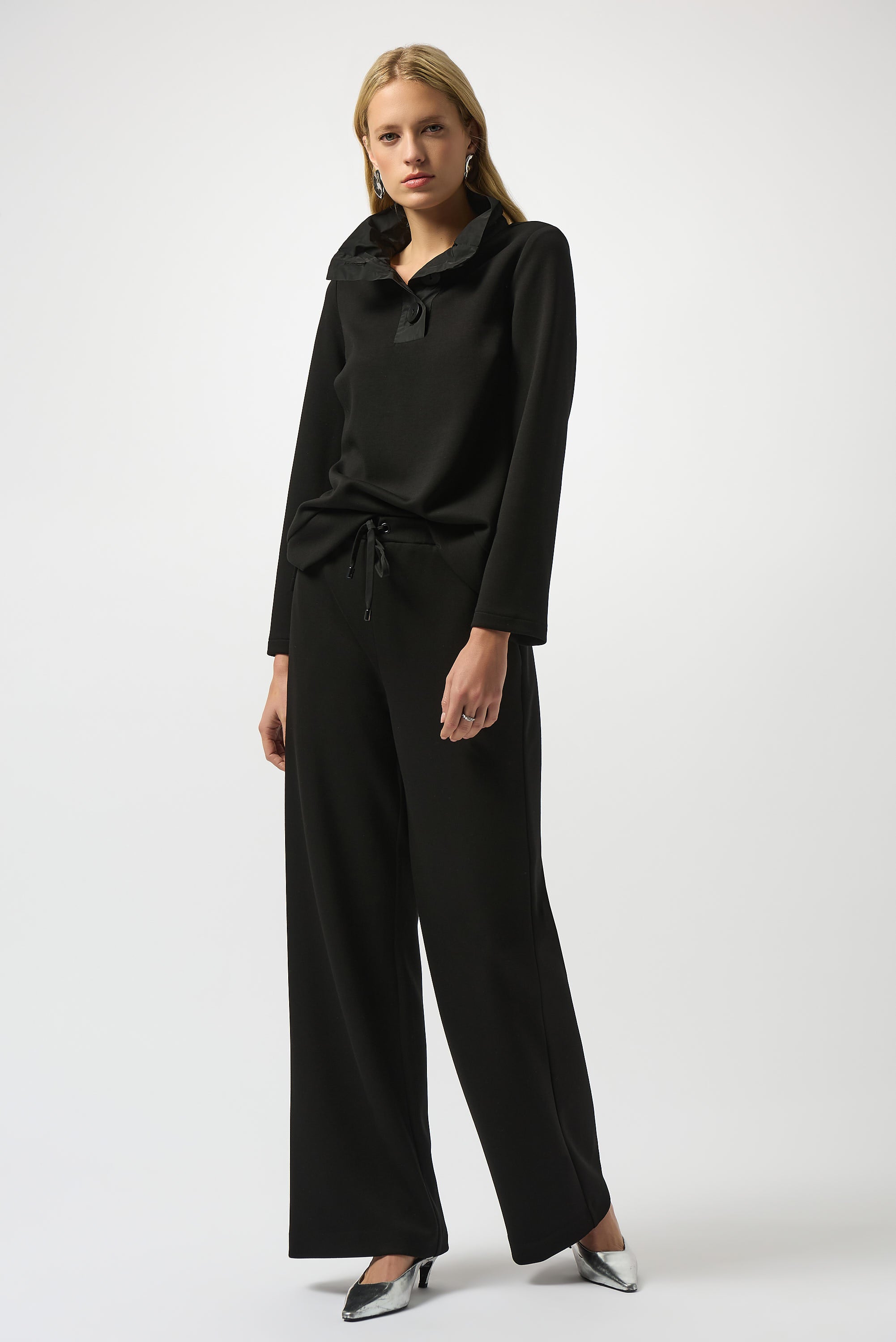 Scuba Jersey Wide-leg Pants