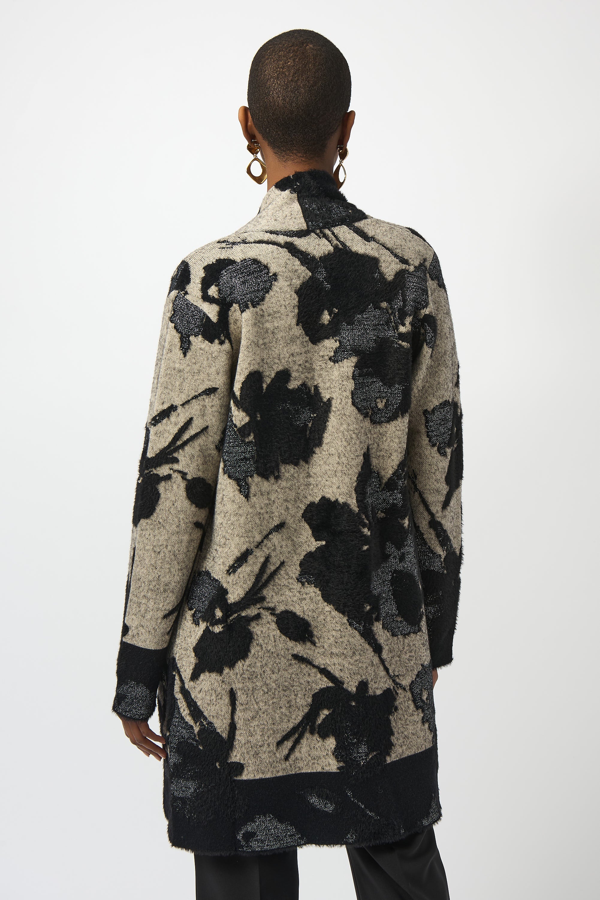 Joseph Ribkoff | Jacquard Long Knit Cardigan
