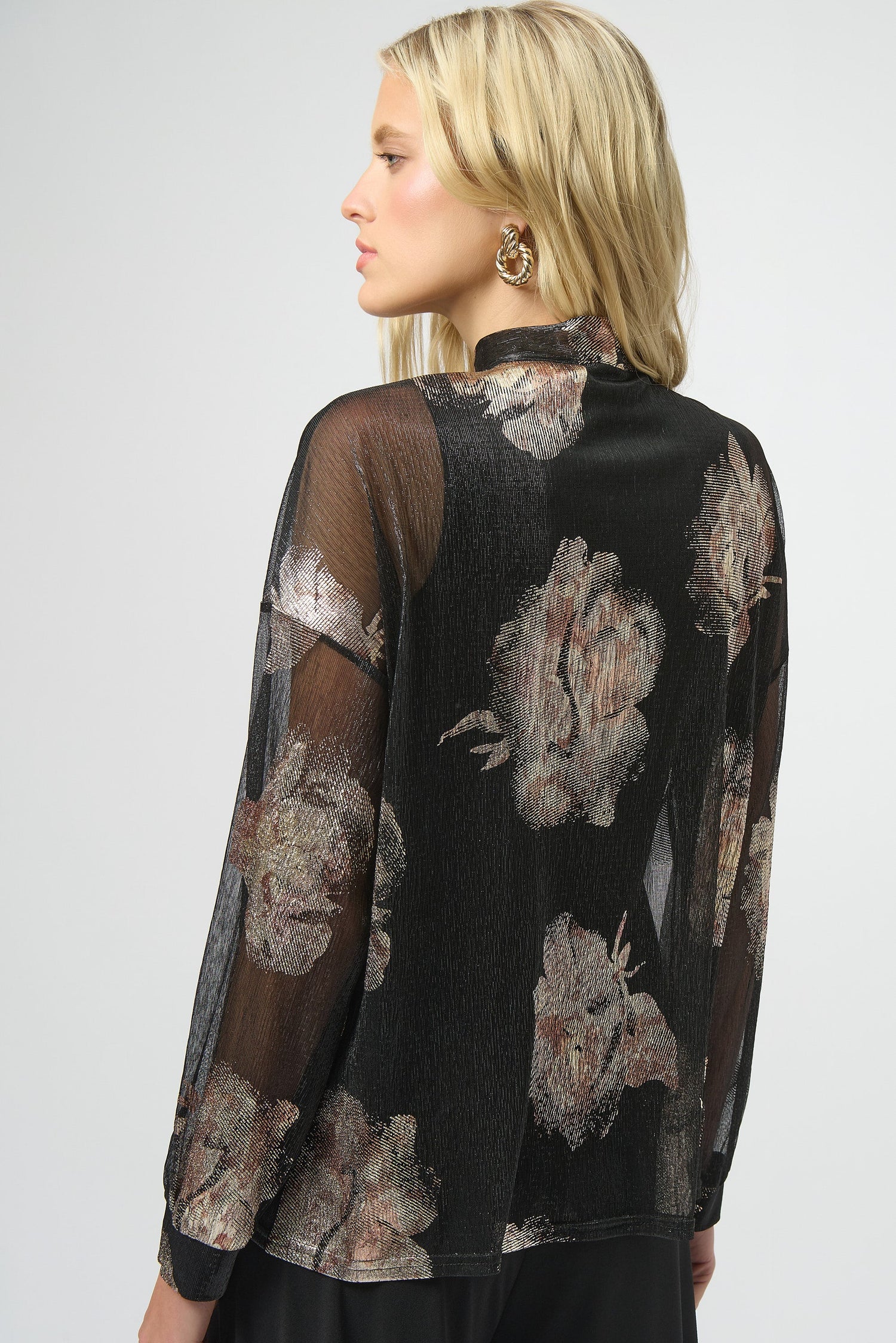 Joseph Ribkoff | Plisse Floral Top