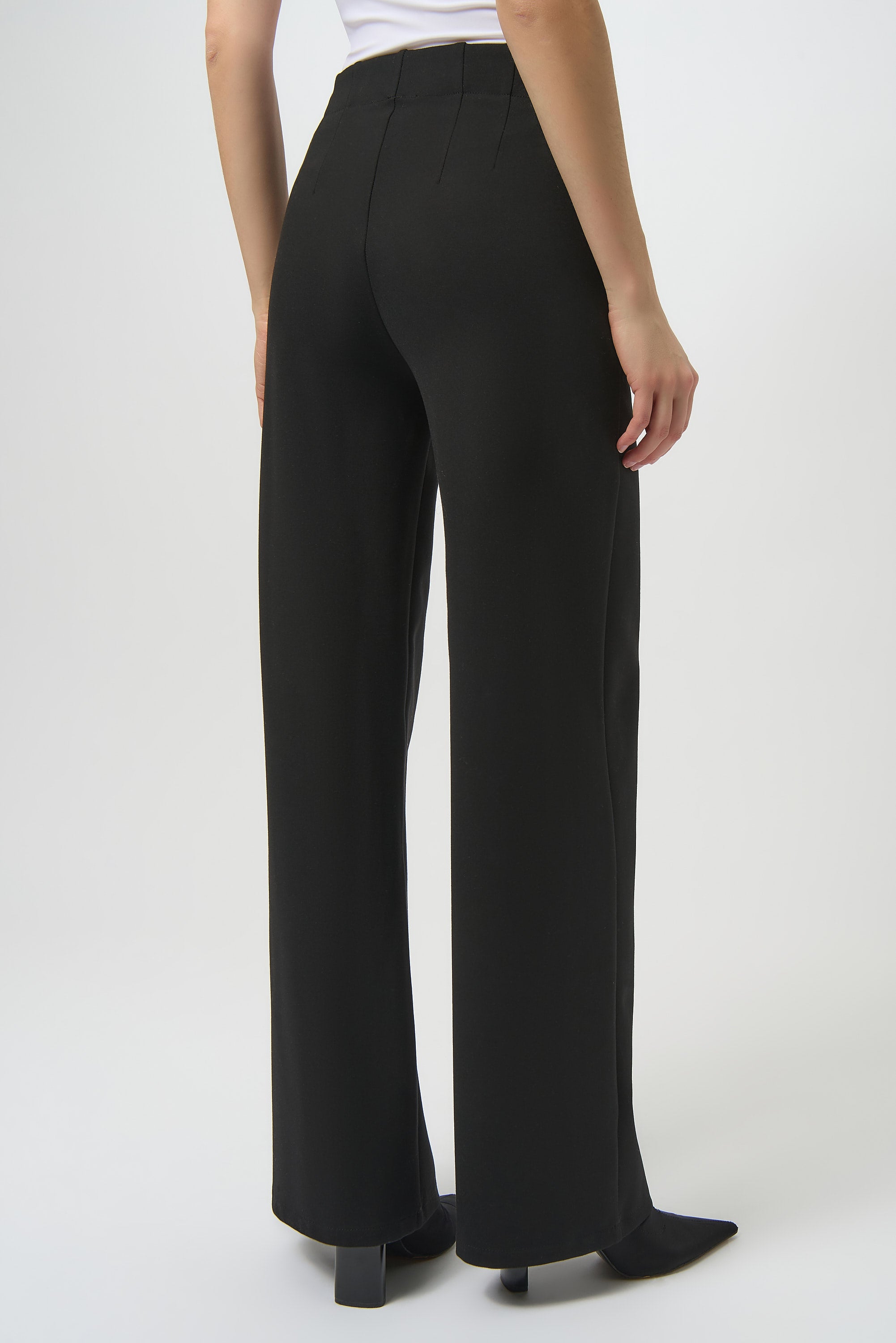 Joseph Ribkoff | Full-length Wide Leg Pull-on Pants - Black