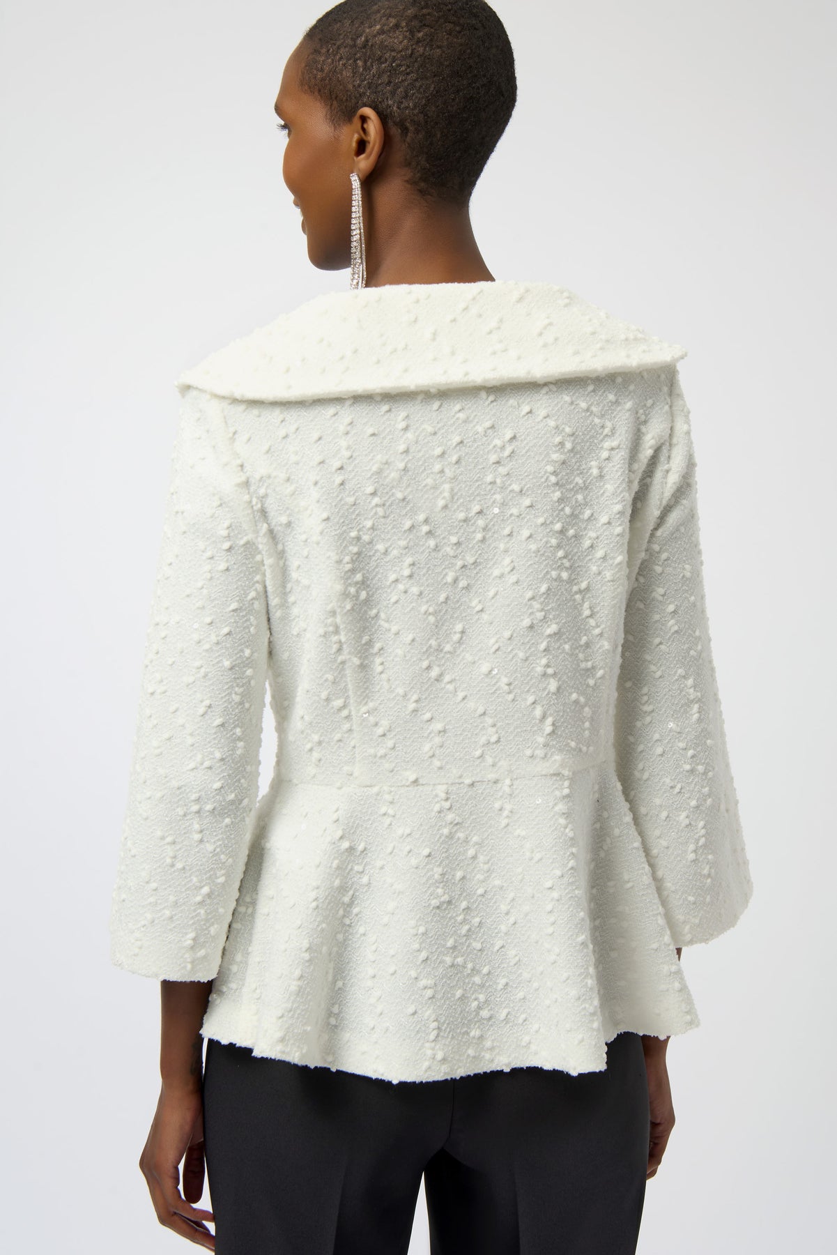 Joseph Ribkoff | Boucle Peplum Jacket - Winter White