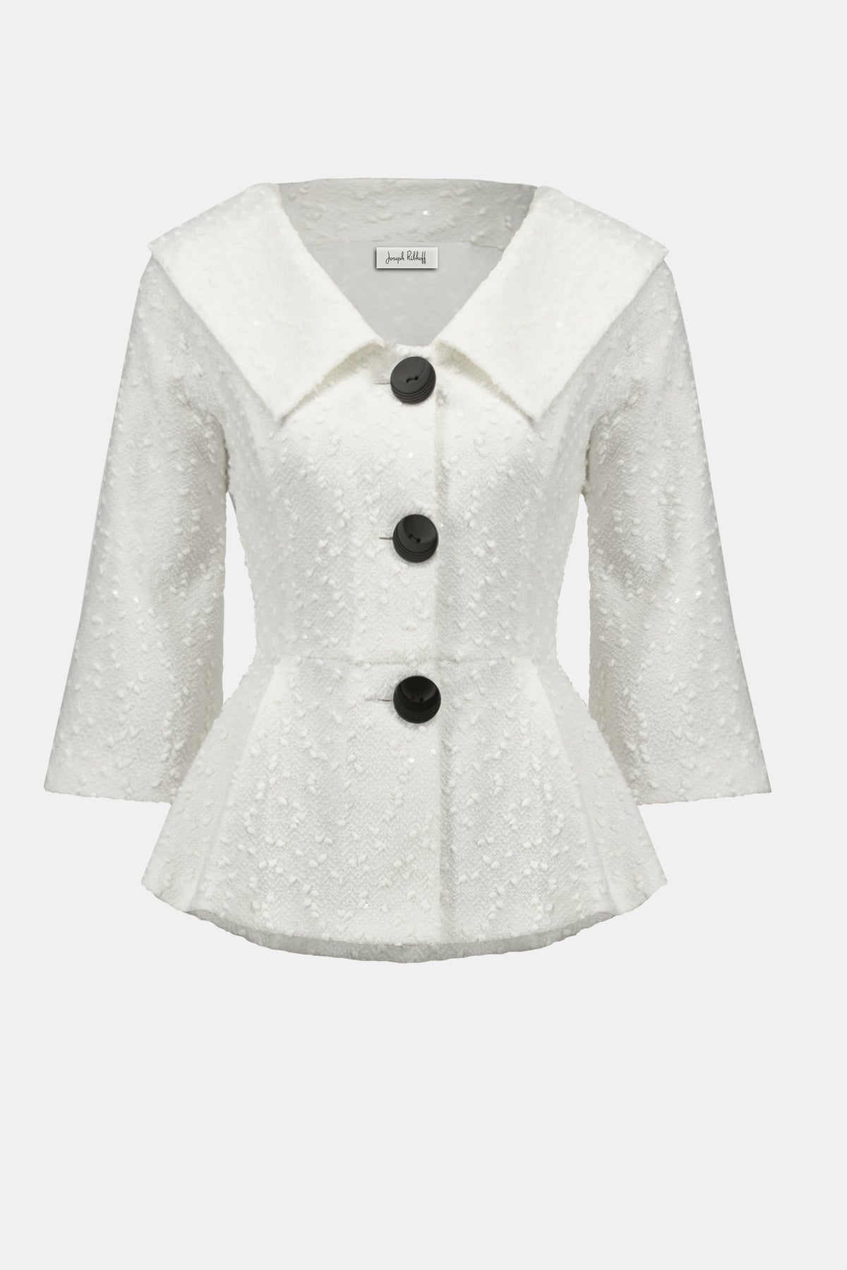 Joseph Ribkoff | Boucle Peplum Jacket - Winter White