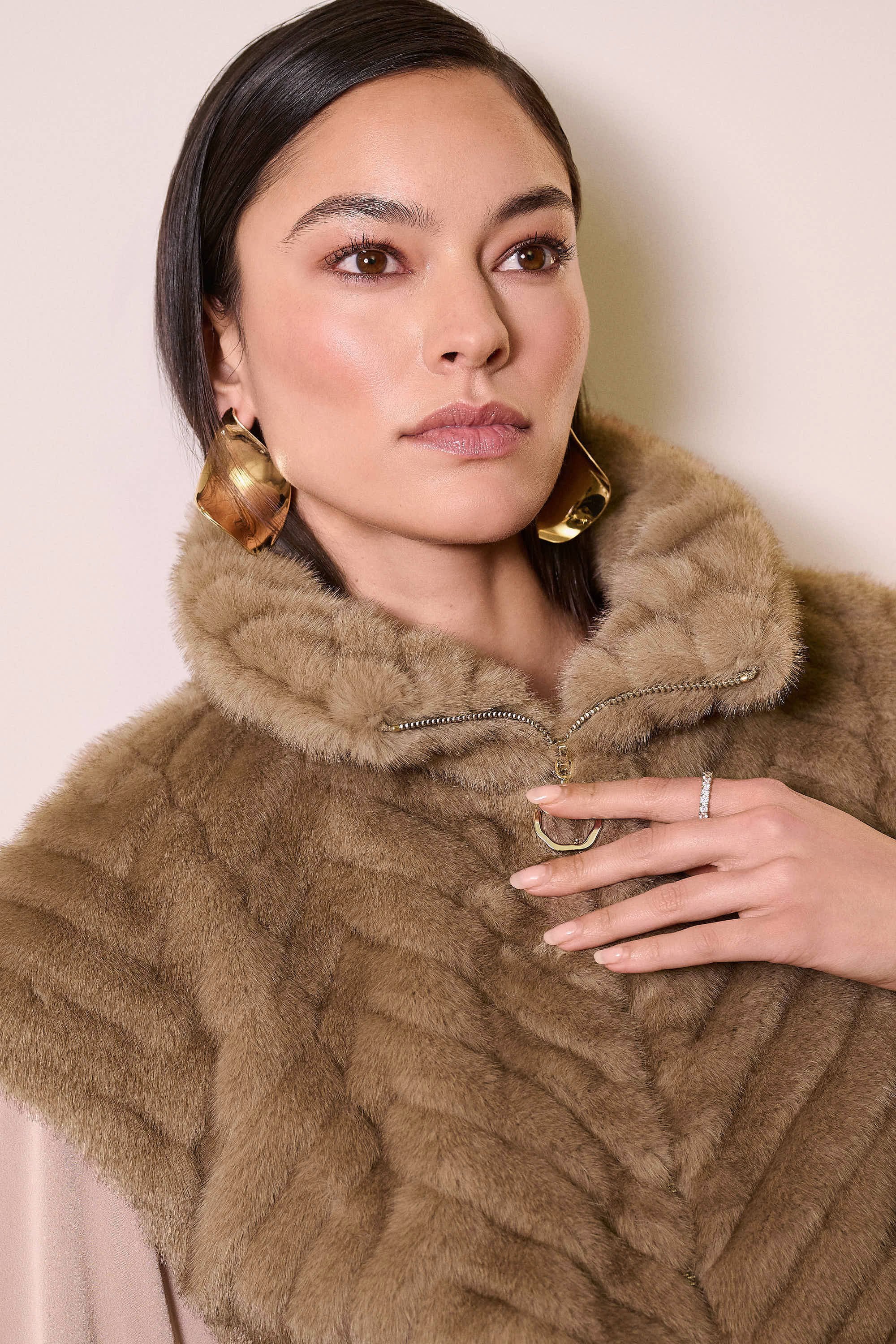 Joseph Ribkoff | Faux Fur Vest - Mink