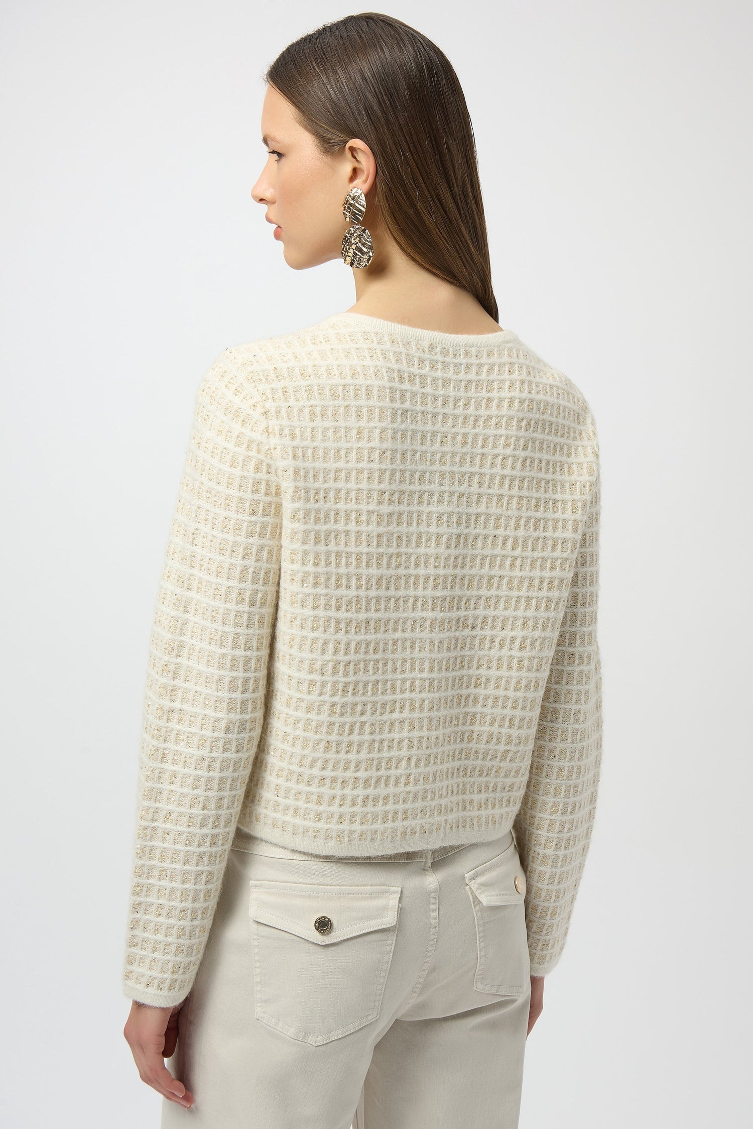 Joseph Ribkoff | Sequined Cardigan with Gold Buttons