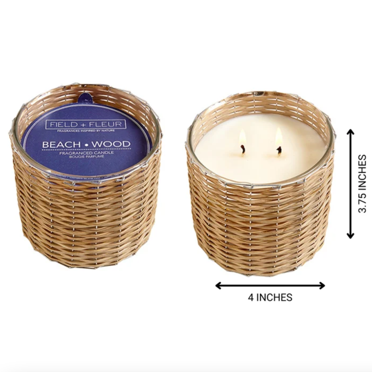 Field + Fleur | 2 Wick Candle Beach Wood