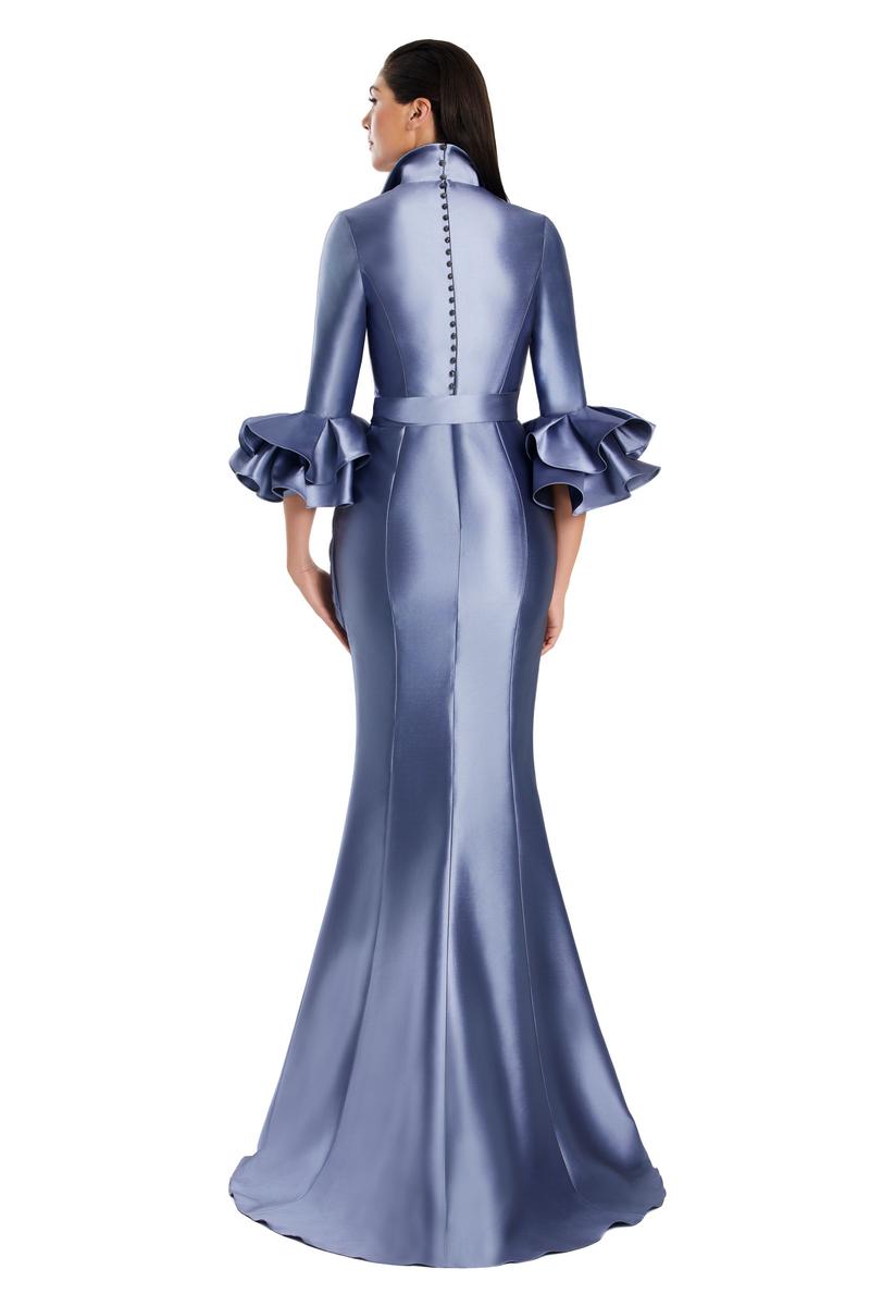 Daymor Couture | Shirt Gown with Flounce Sleeves