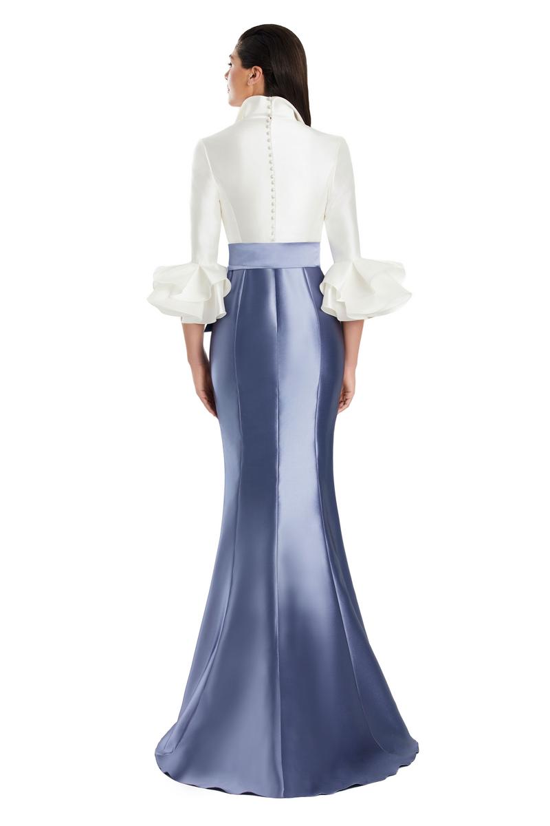 Daymor Couture | Shirt Gown with Flounce Sleeves