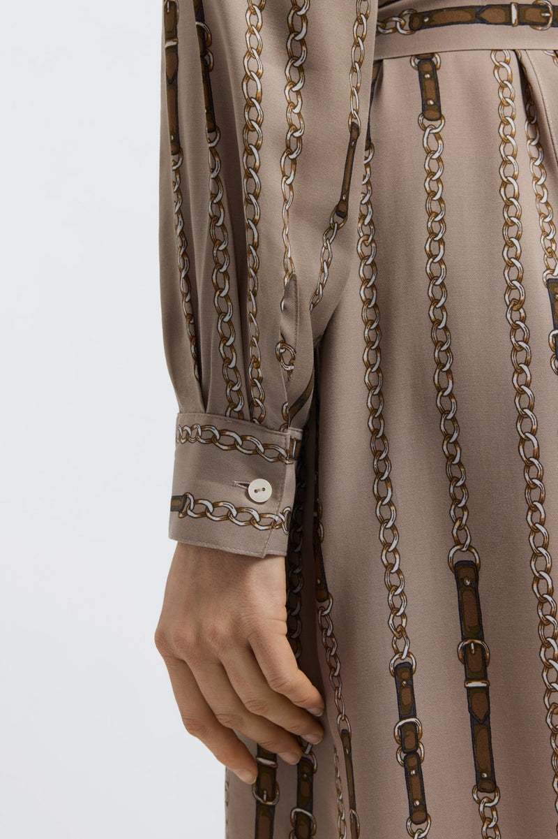 Foxcroft | Fiona Chain Stripe Long Sleeve Dress