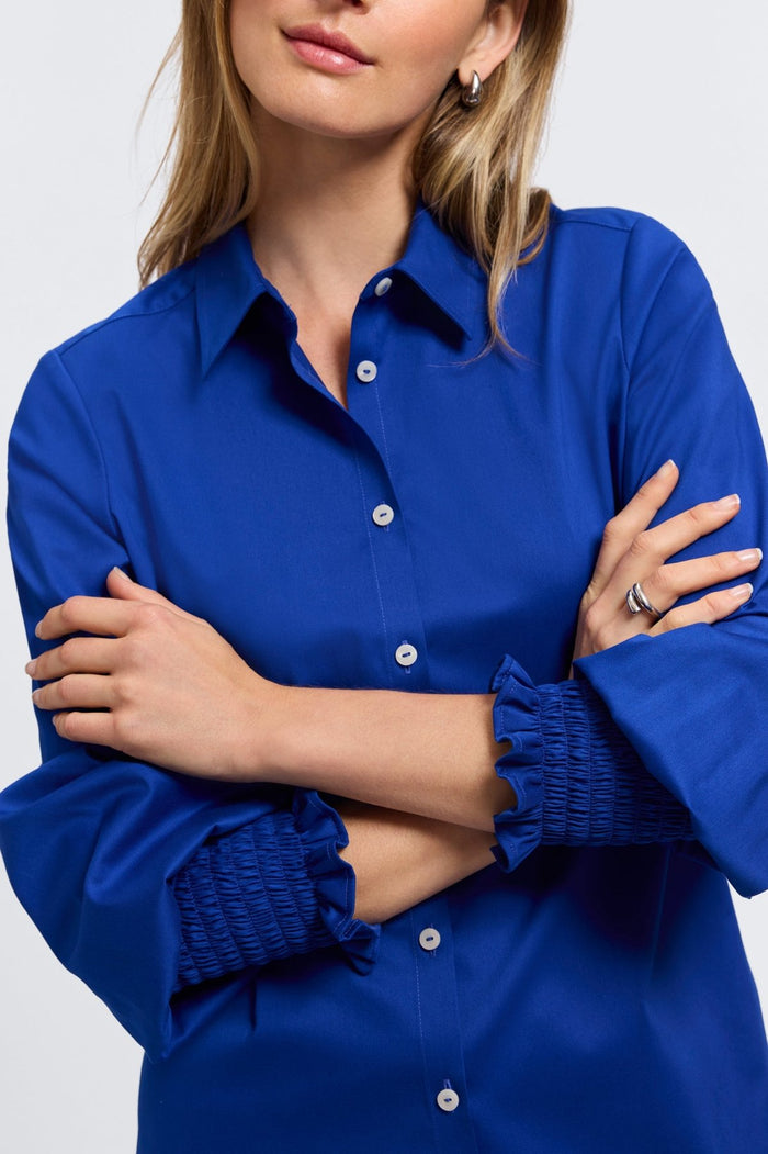 Foxcroft | Avril Stretch Matte Sateen Long Sleeve Shirt