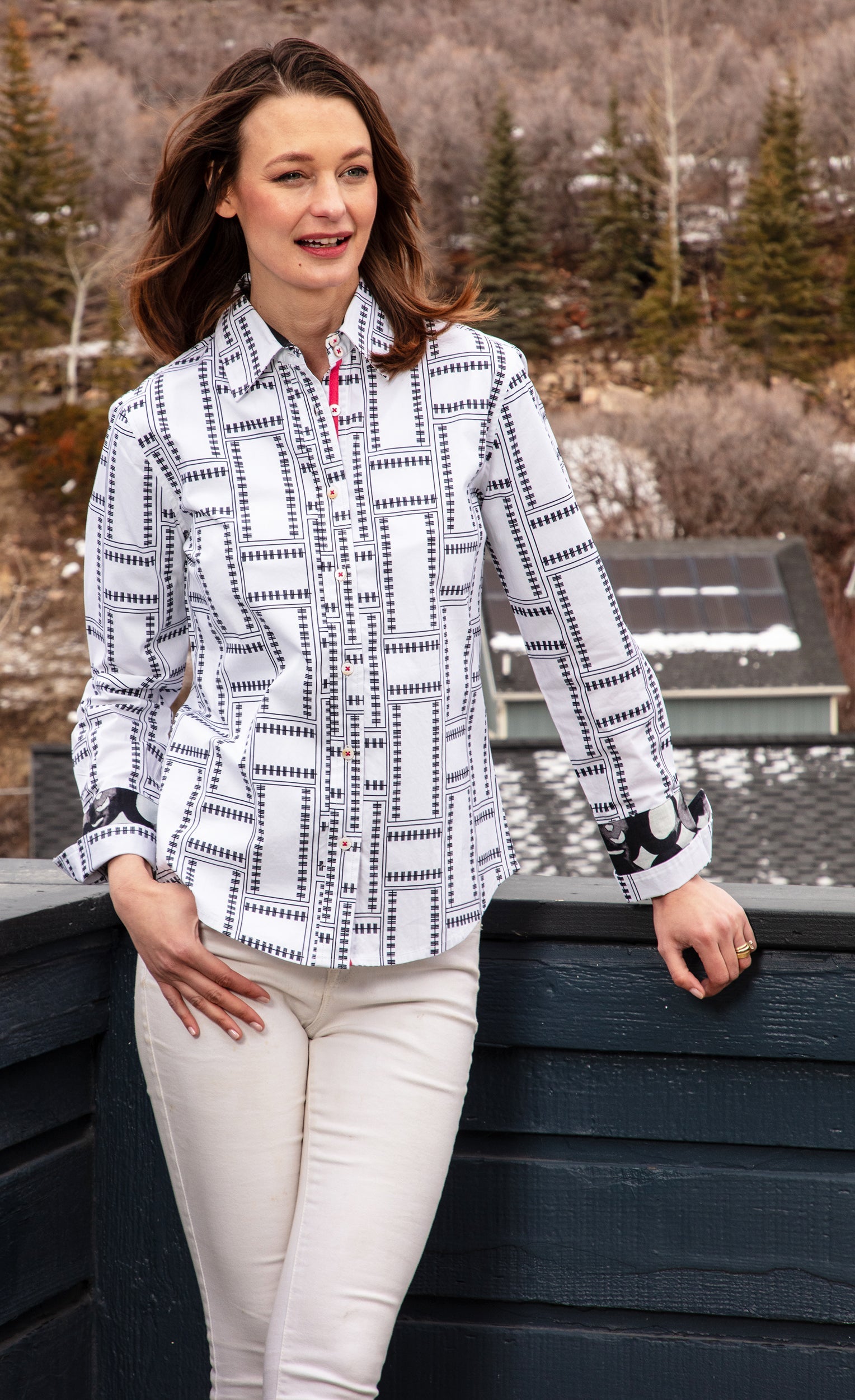 Rome Shirt Black White Tiles