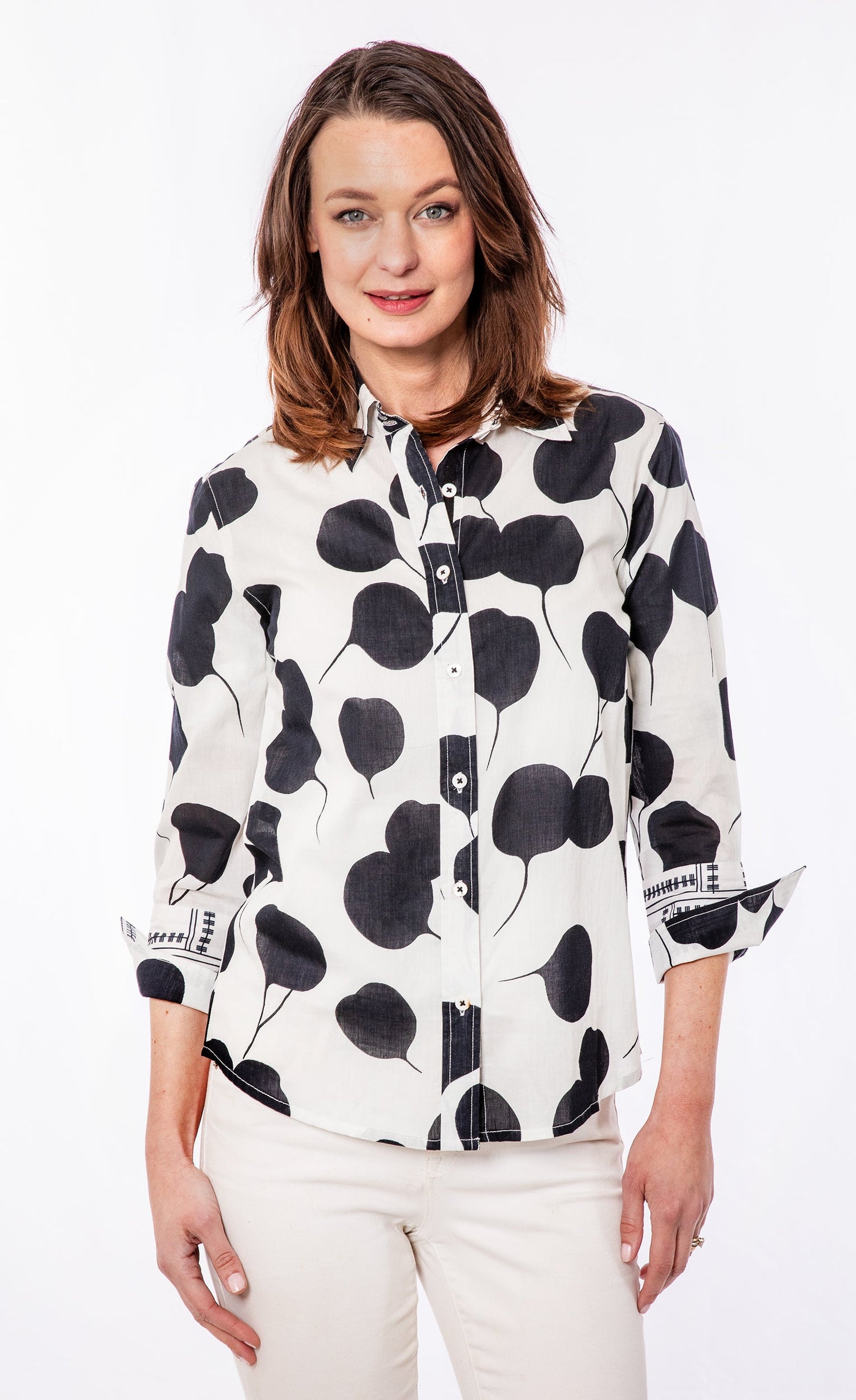 Rome 3/4 Sleeve Rome Shirt Ginko Leaves