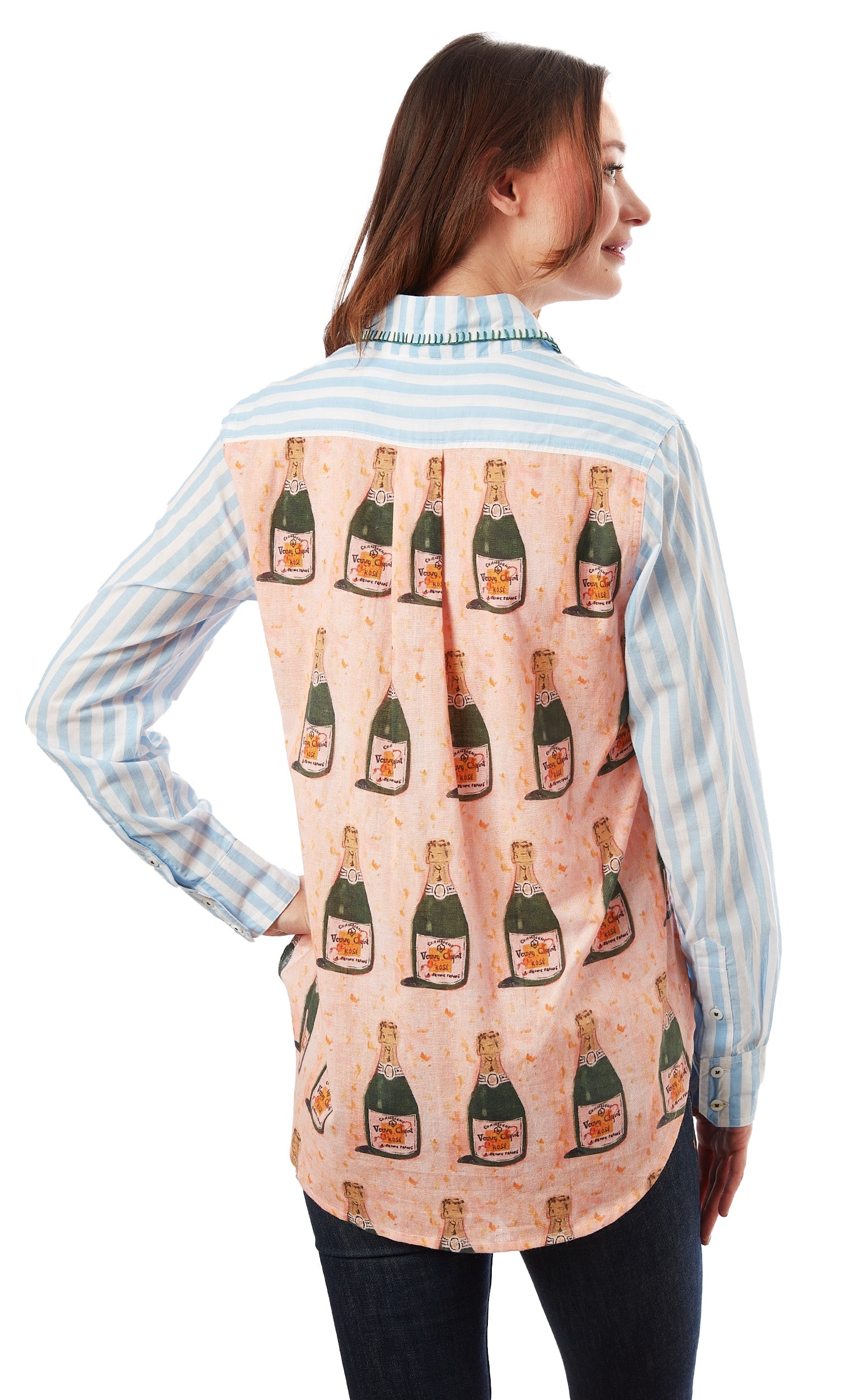 Chesapeake Hi-Lo Top With Champagne On Back