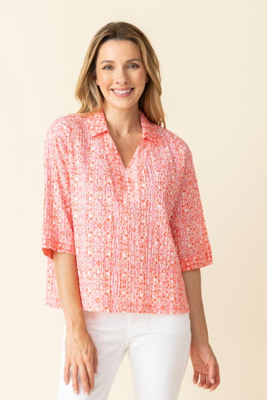 Habitat | Crinkle Cotton Miami Mix Terrace Top